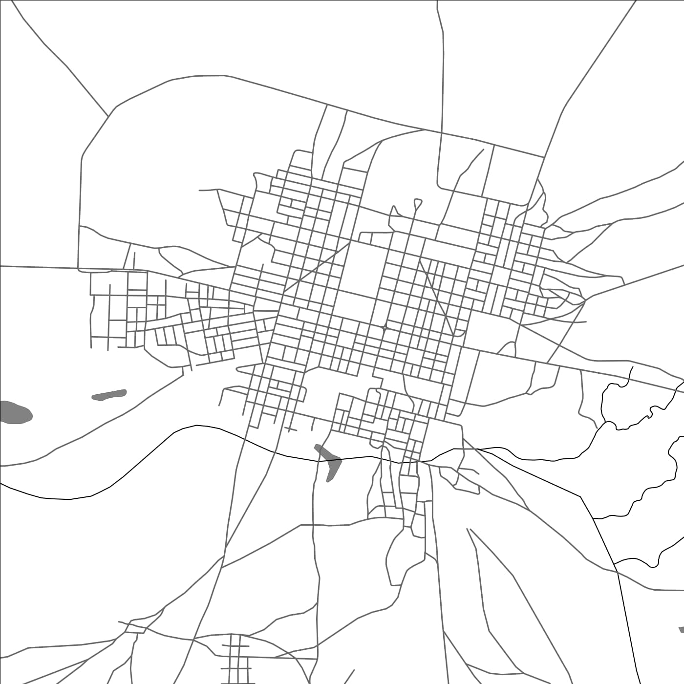 ROAD MAP OF LINGUERE, SENEGAL BY MAPBAKES