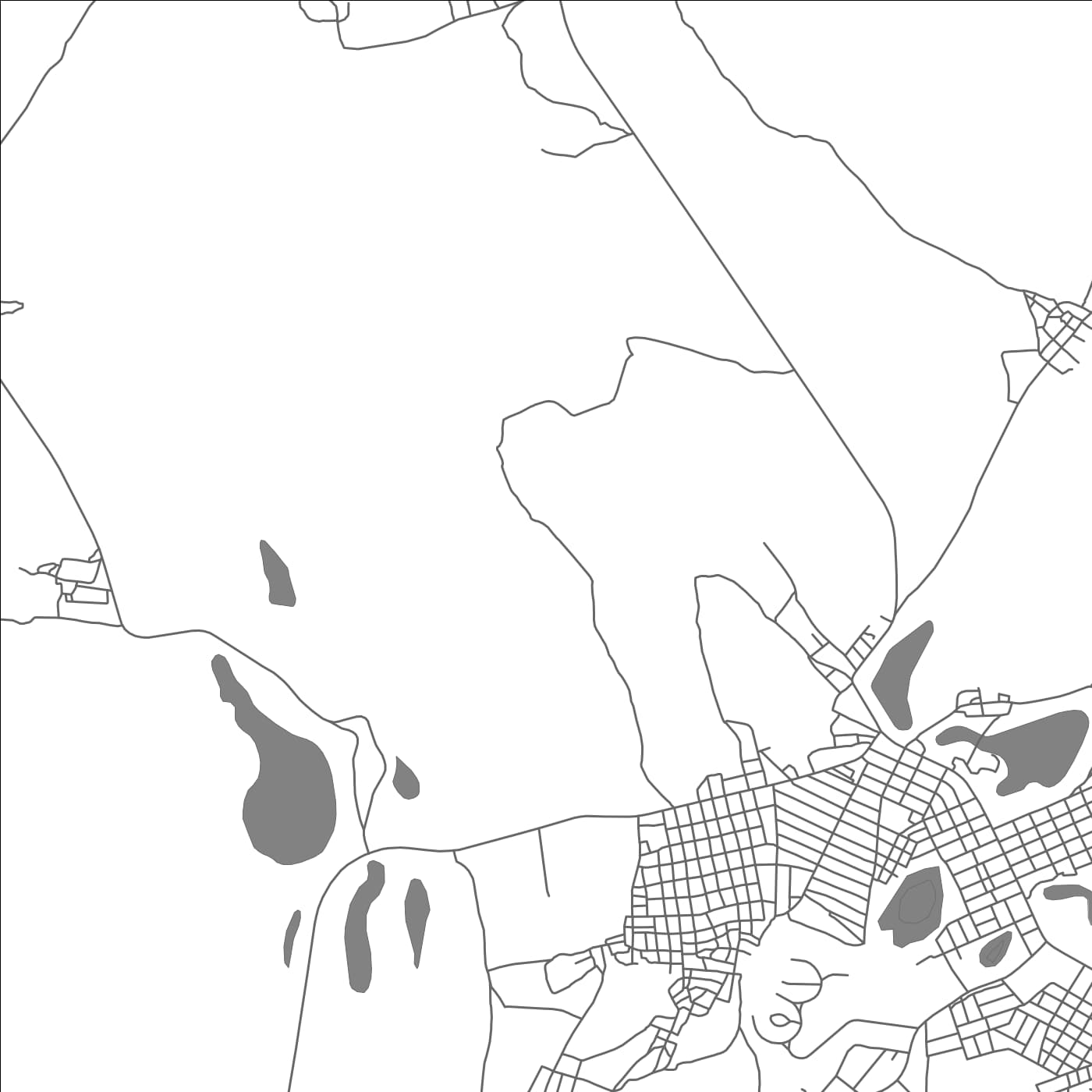 ROAD MAP OF MBORO, SENEGAL BY MAPBAKES