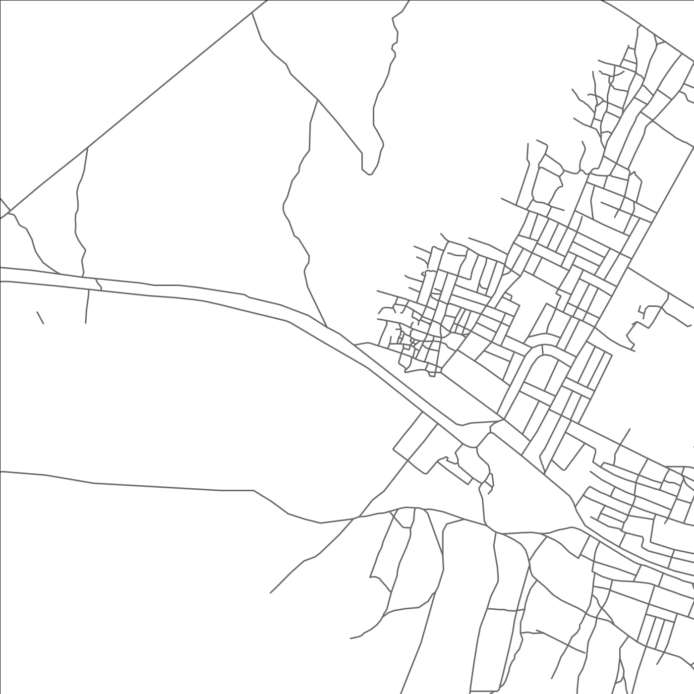 ROAD MAP OF ITIGI, TANZANIA BY MAPBAKES