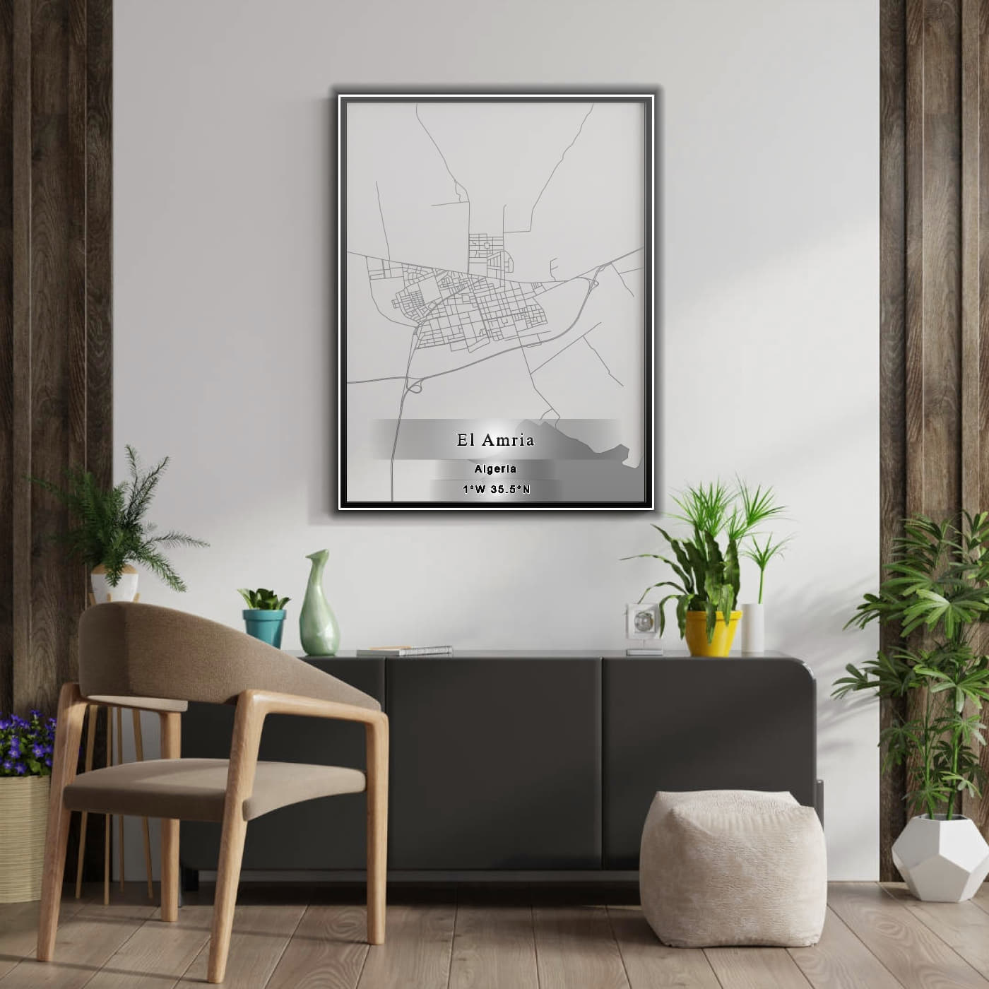 ROAD MAP OF EL AMRIA, ALGERIA BY MAPBAKES
