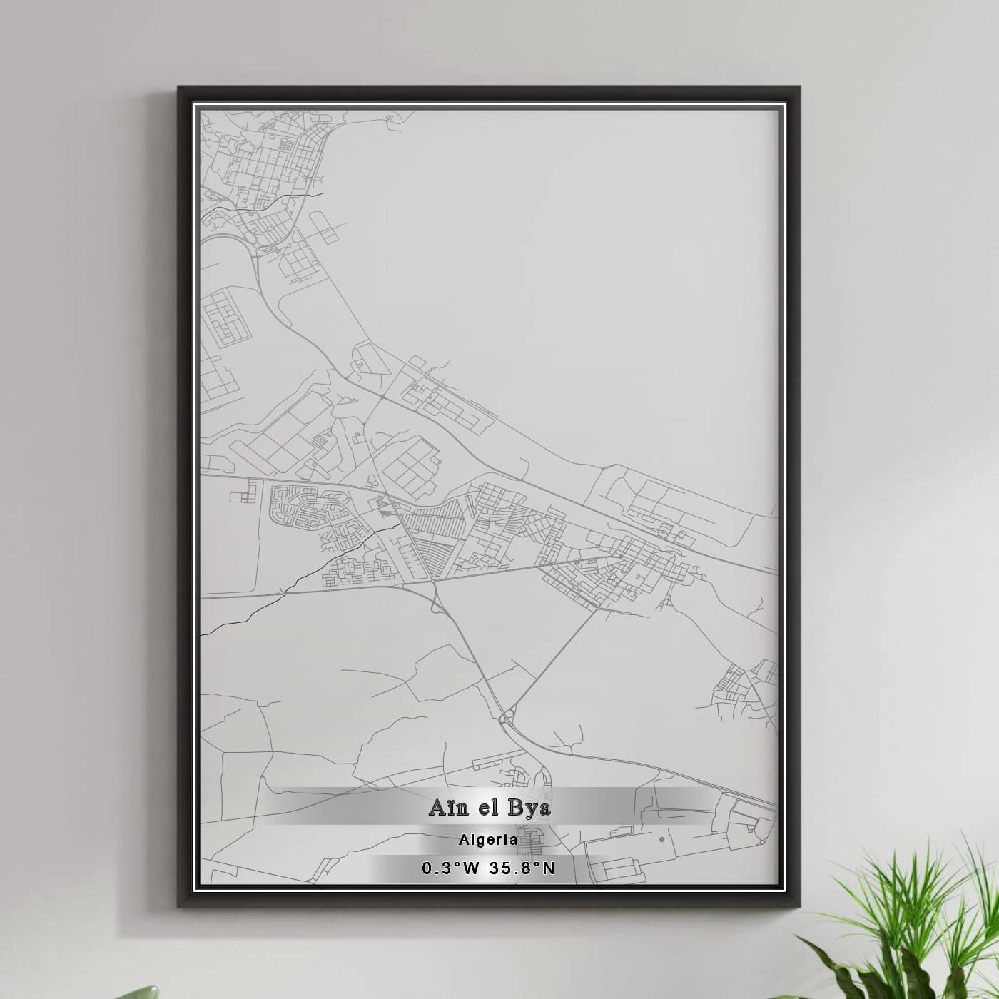 ROAD MAP OF AÏN EL BYA, ALGERIA BY MAPBAKES
