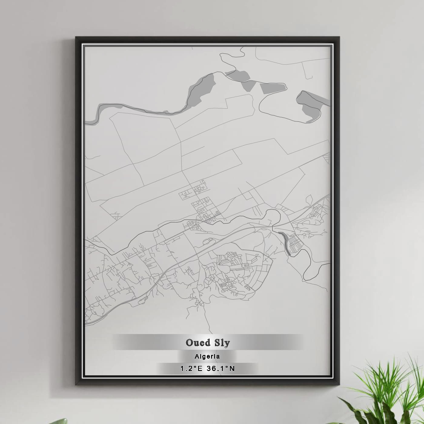 ROAD MAP OF OUED SLY, ALGERIA BY MAPBAKES