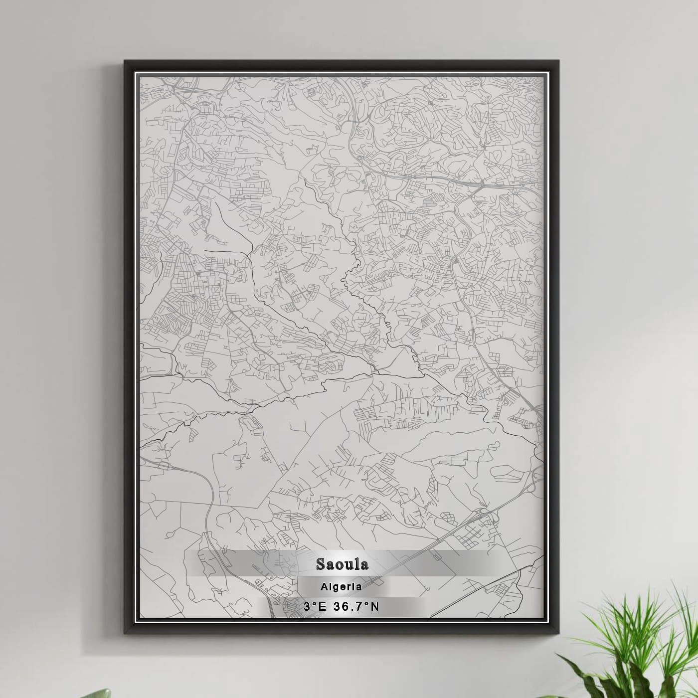 ROAD MAP OF SAOULA, ALGERIA BY MAPBAKES