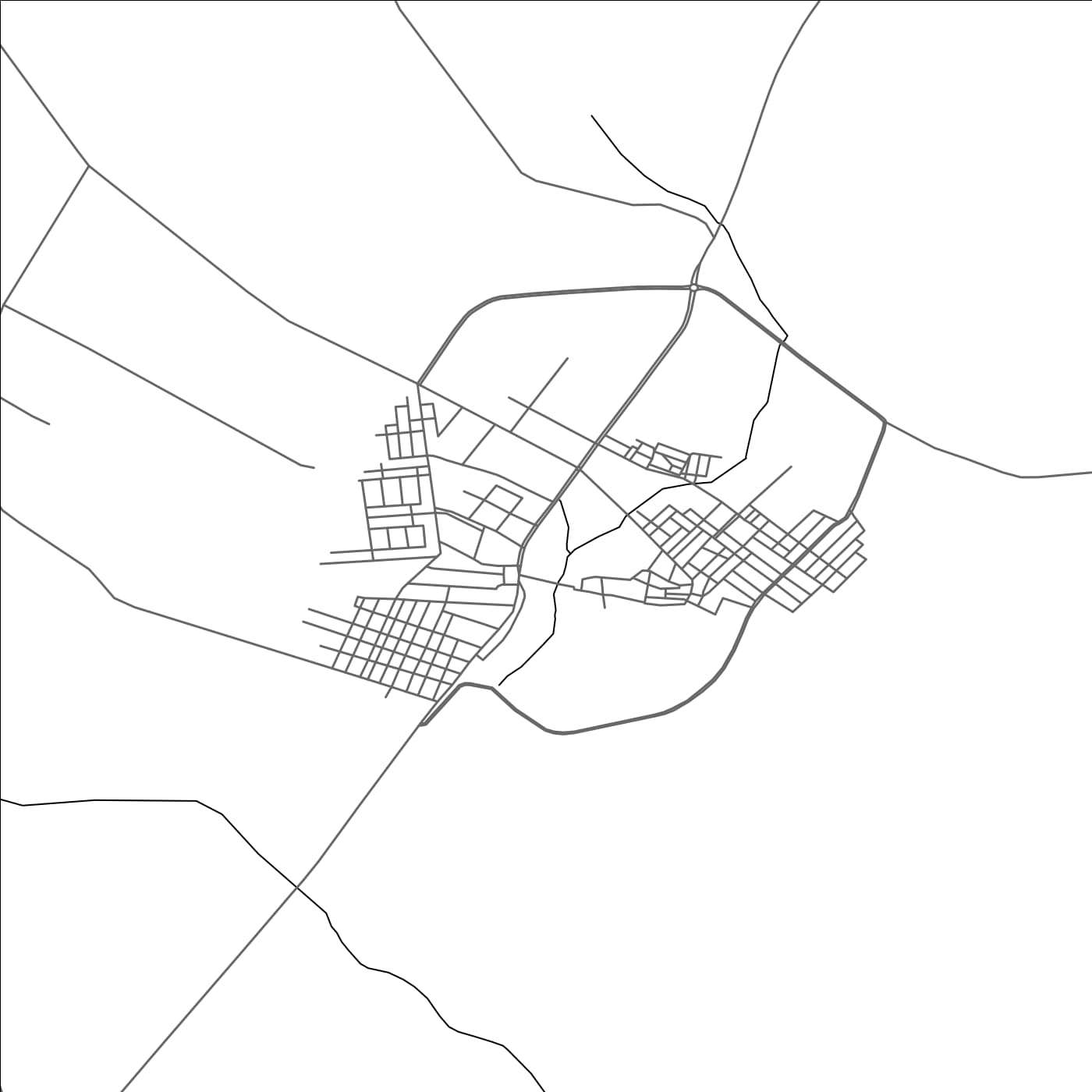 ROAD MAP OF AÏN EL BELL, ALGERIA BY MAPBAKES