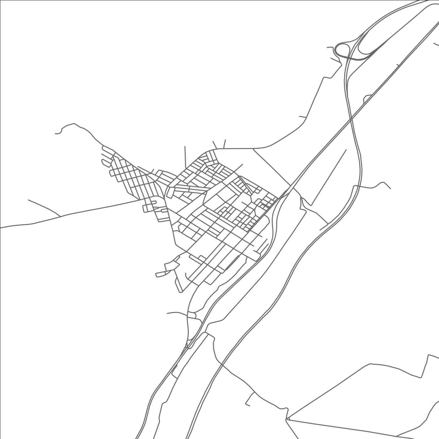 ROAD MAP OF AÏN EL BERD, ALGERIA BY MAPBAKES
