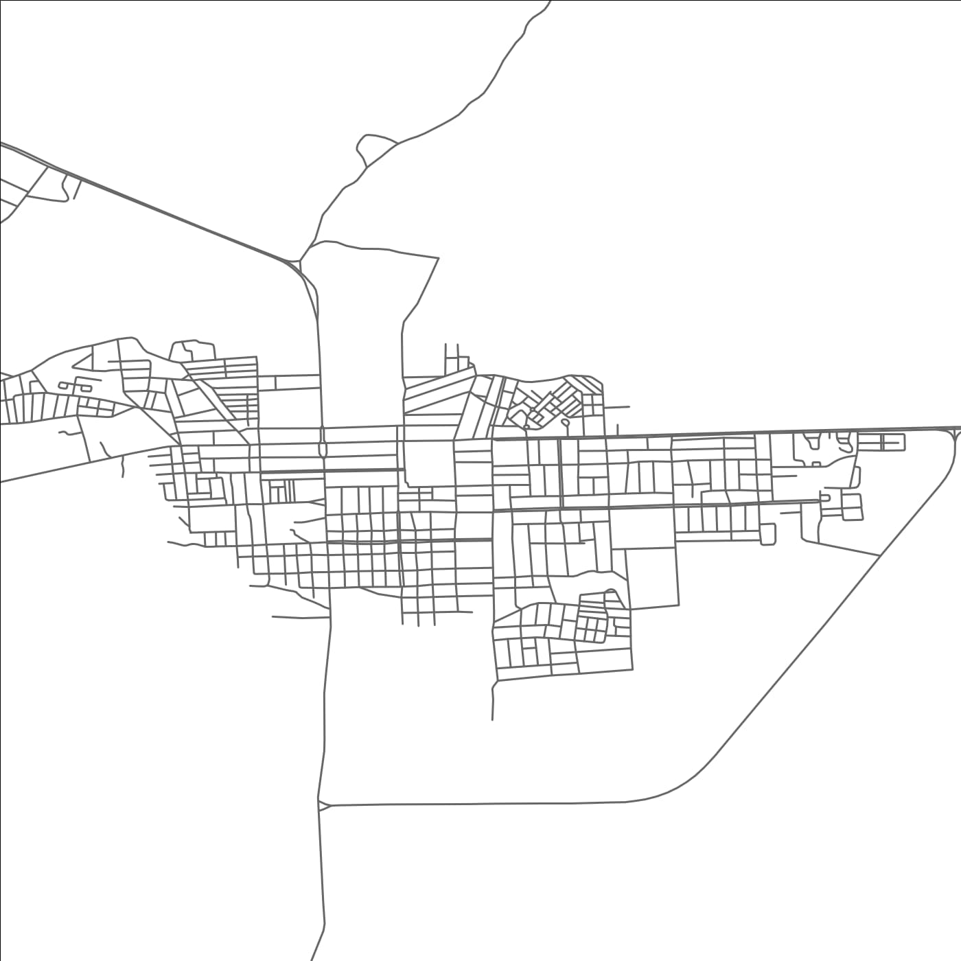 ROAD MAP OF AÏN KERCHA, ALGERIA BY MAPBAKES