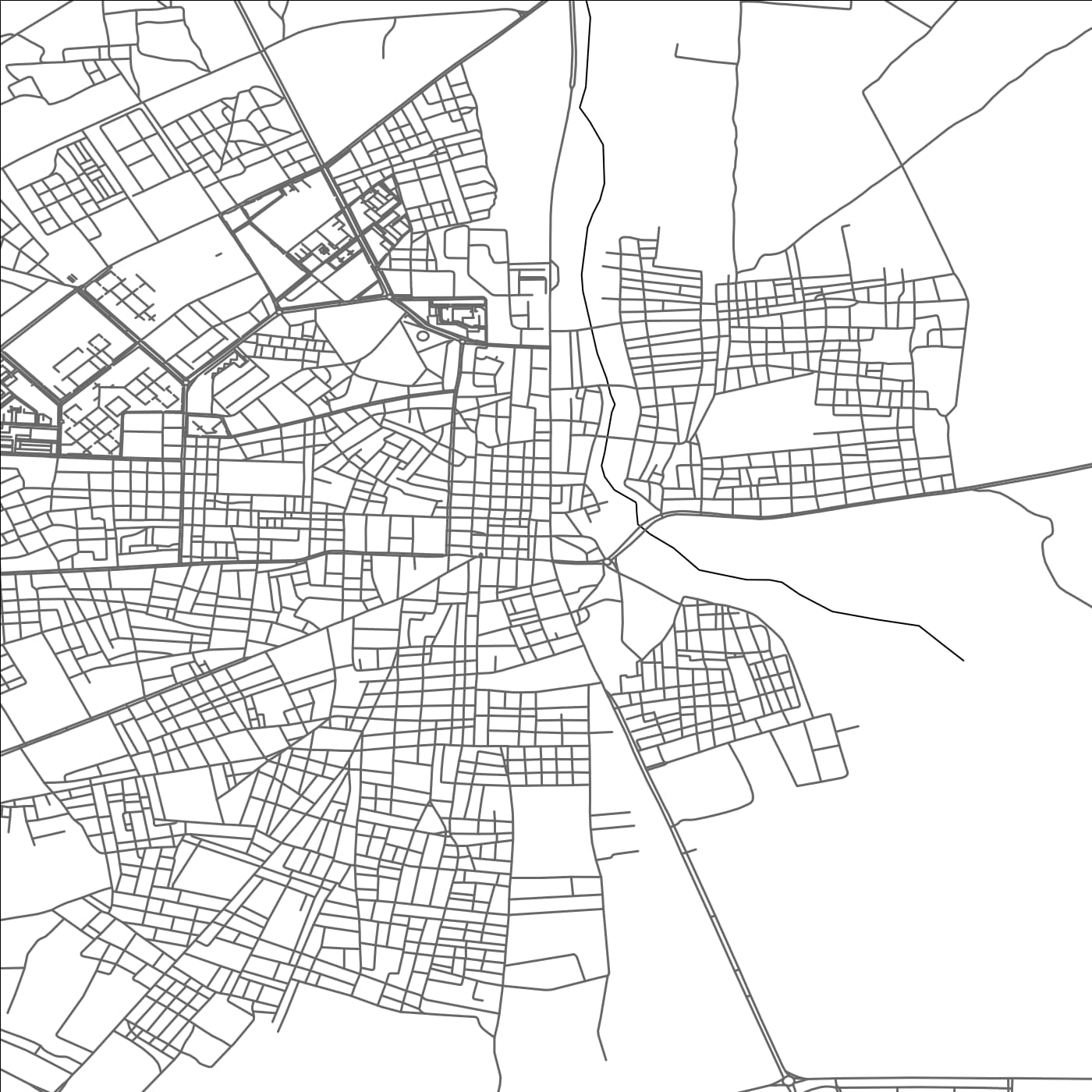 ROAD MAP OF AÏN OUSSERA, ALGERIA BY MAPBAKES