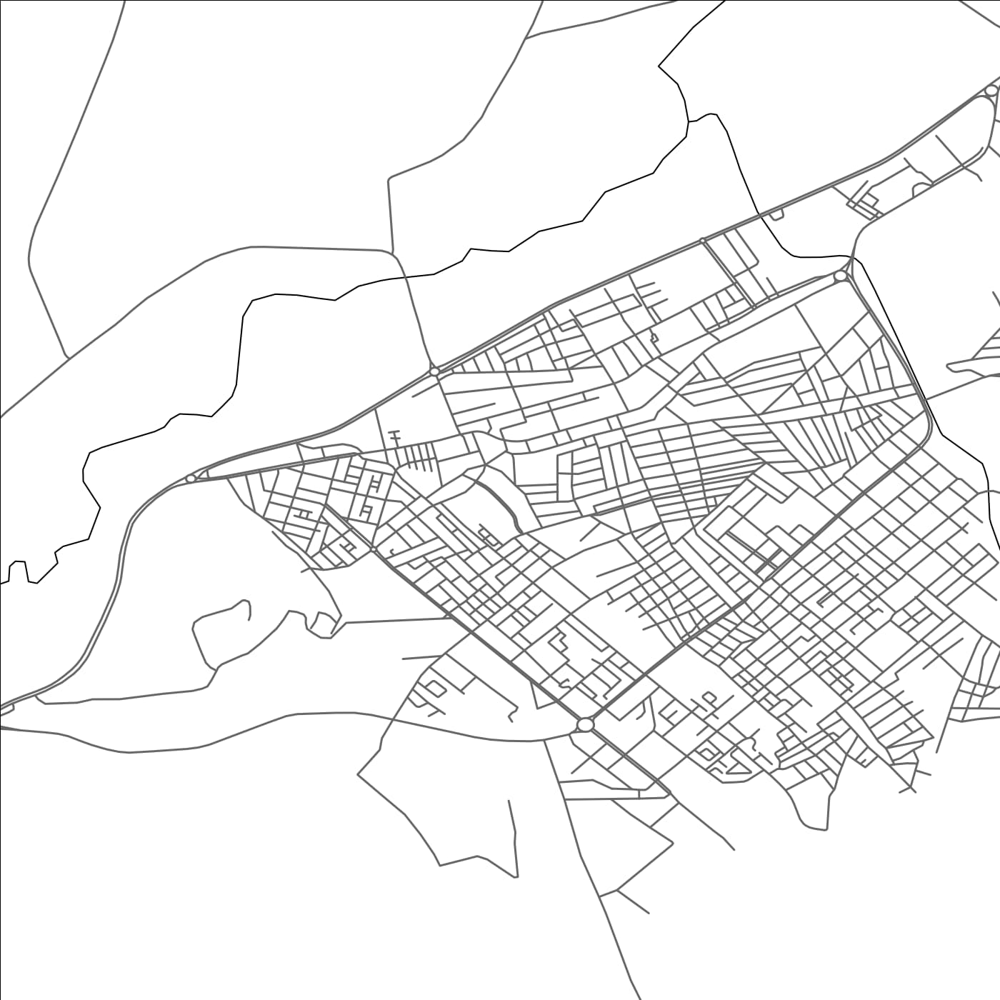 ROAD MAP OF AÏN TOUTA, ALGERIA BY MAPBAKES
