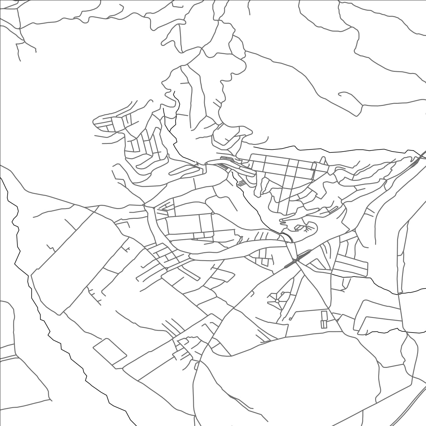 ROAD MAP OF AKBOU, ALGERIA BY MAPBAKES