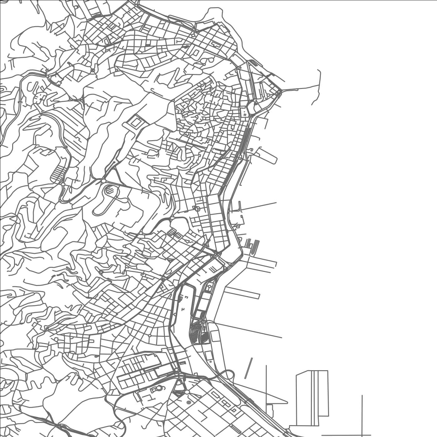 ROAD MAP OF ALGIERS, ALGERIA BY MAPBAKES