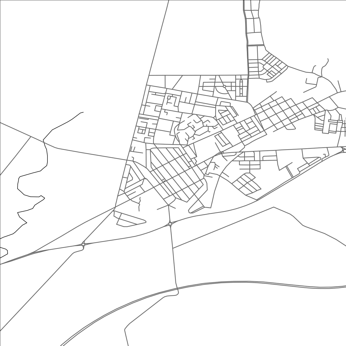 ROAD MAP OF AZZABA, ALGERIA BY MAPBAKES
