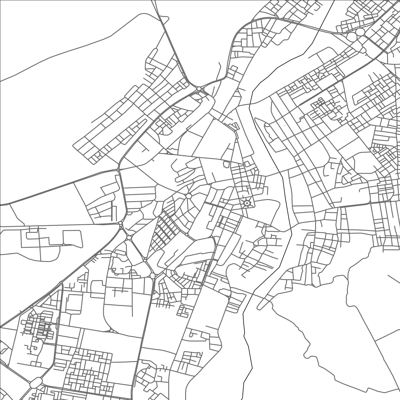 ROAD MAP OF BÉCHAR, ALGERIA BY MAPBAKES