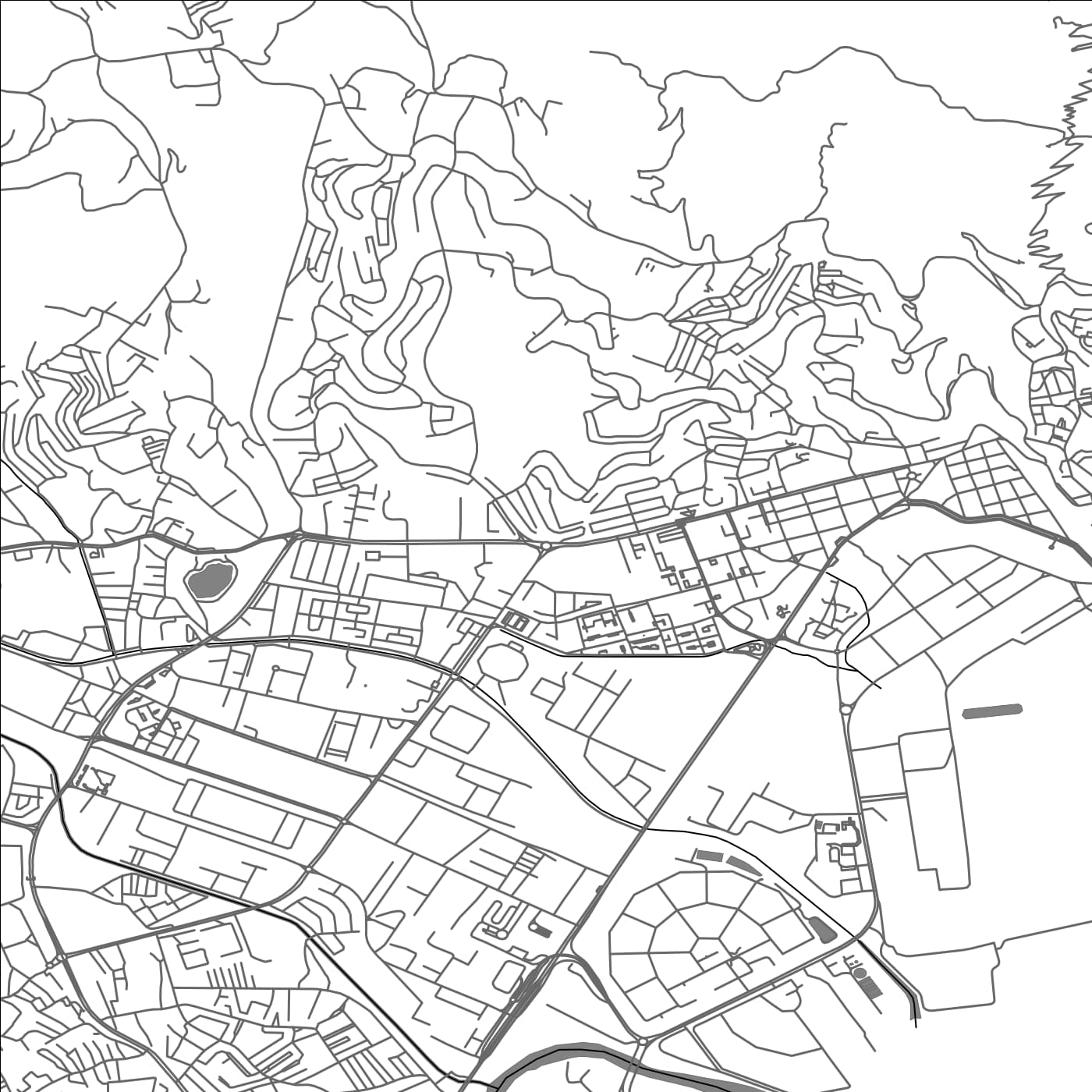 ROAD MAP OF BEJAÏA, ALGERIA BY MAPBAKES