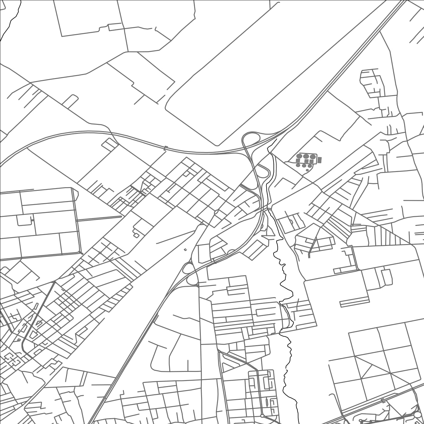 ROAD MAP OF BENI MERED, ALGERIA BY MAPBAKES
