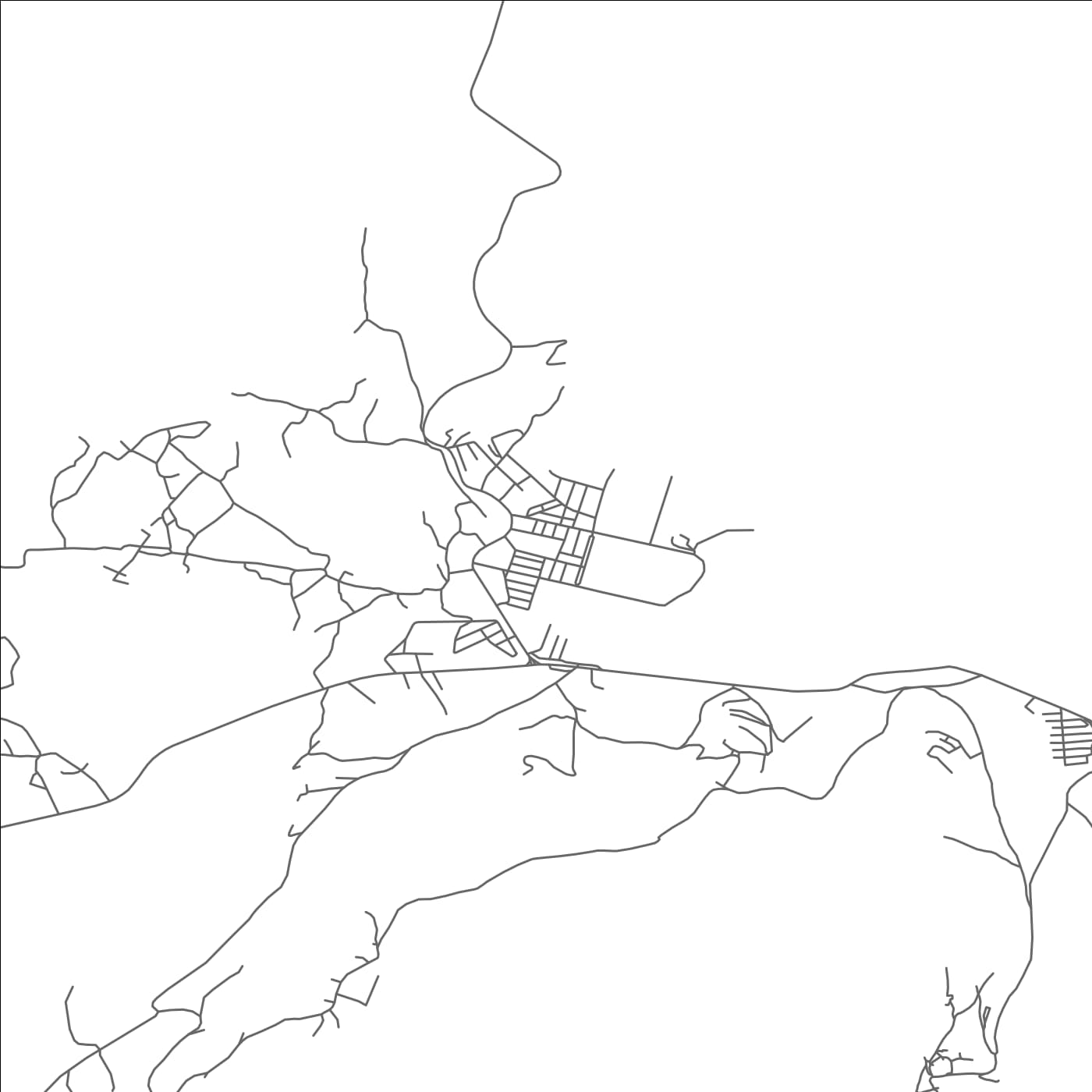 ROAD MAP OF BENI MESTER, ALGERIA BY MAPBAKES