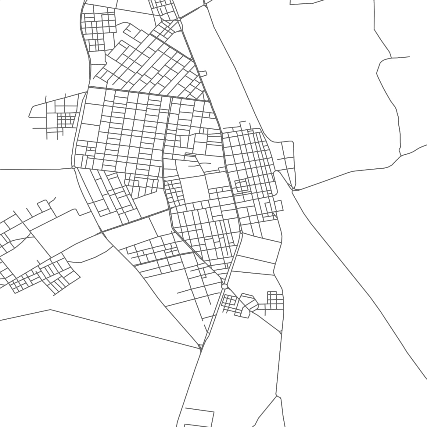 ROAD MAP OF DJAMAA, ALGERIA BY MAPBAKES