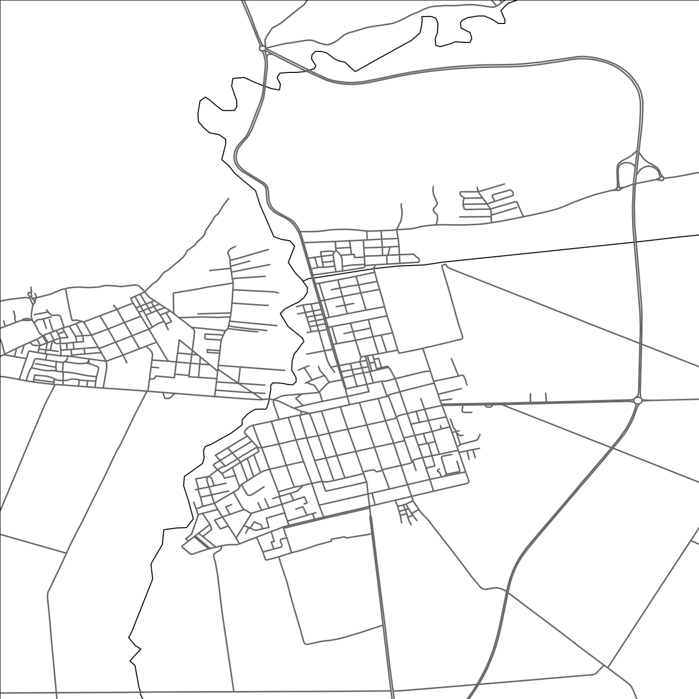 ROAD MAP OF EL ABADIA, ALGERIA BY MAPBAKES