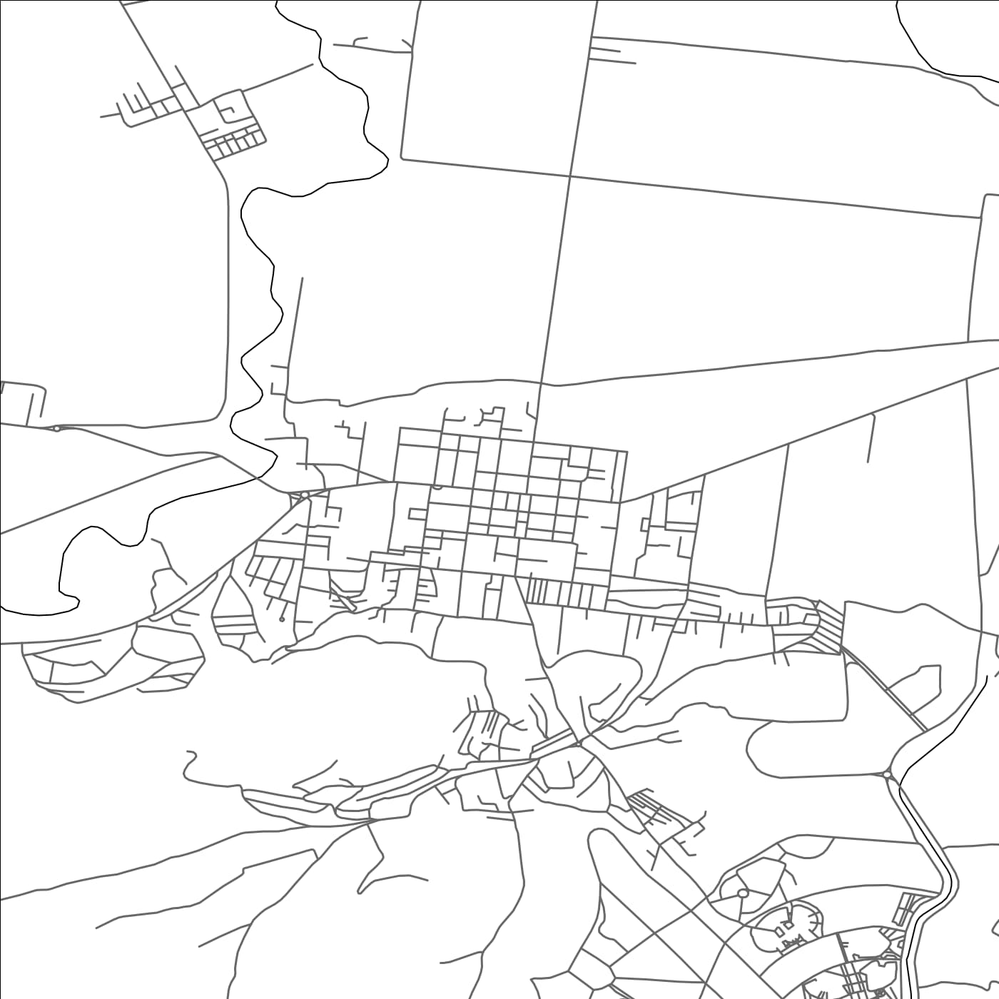 ROAD MAP OF EL AFFROUN, ALGERIA BY MAPBAKES
