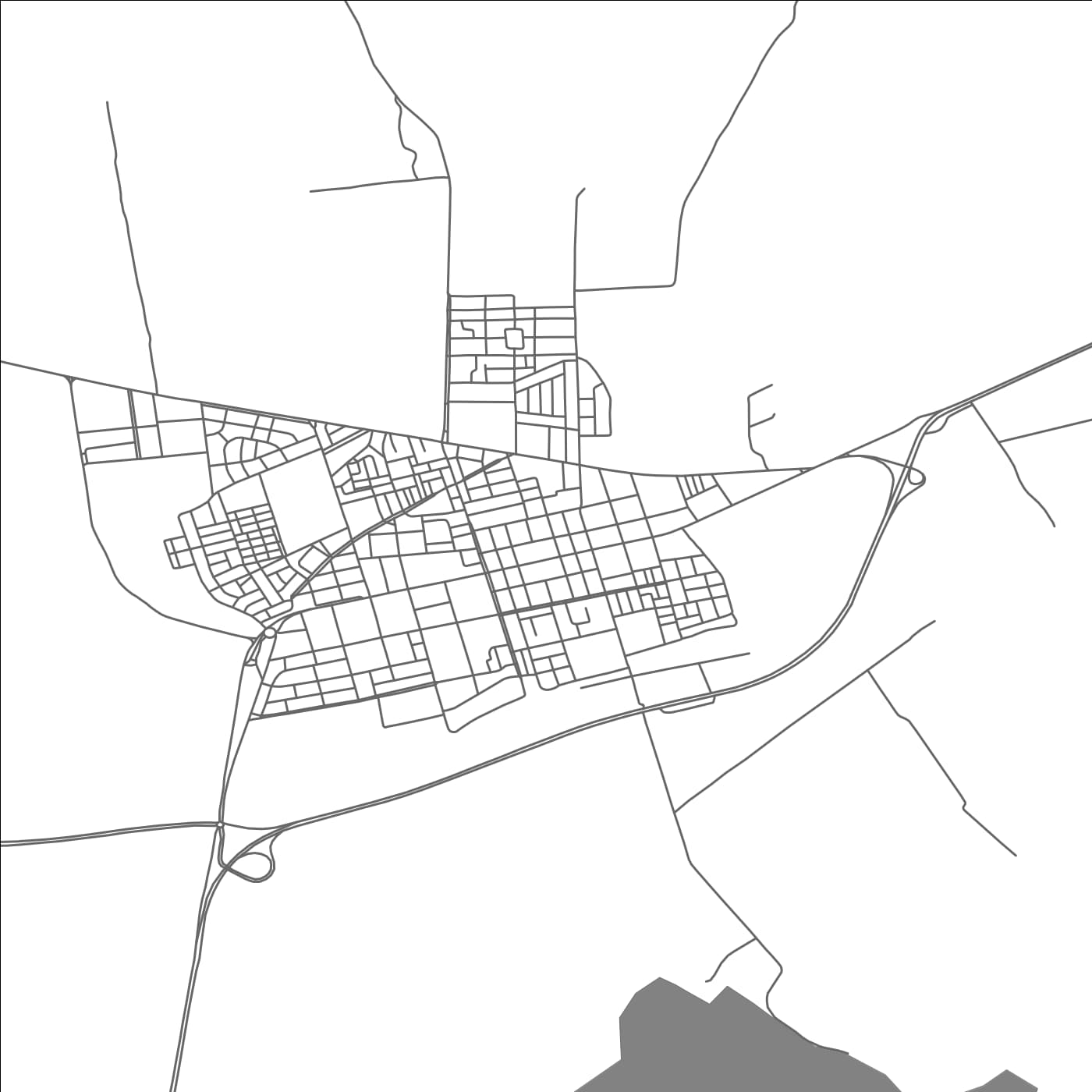 ROAD MAP OF EL AMRIA, ALGERIA BY MAPBAKES