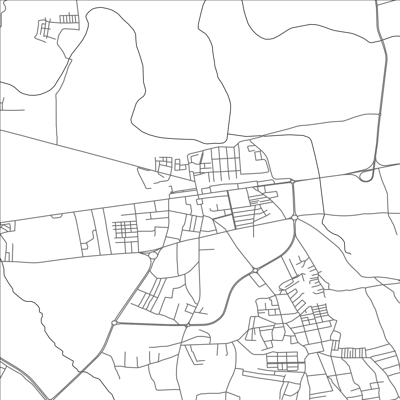 ROAD MAP OF EL ATTAF, ALGERIA BY MAPBAKES