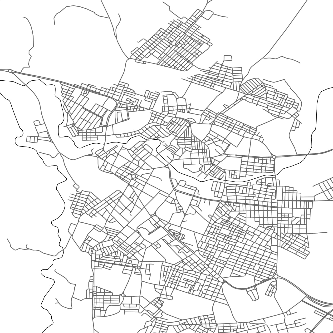 ROAD MAP OF EL BAYADH, ALGERIA BY MAPBAKES