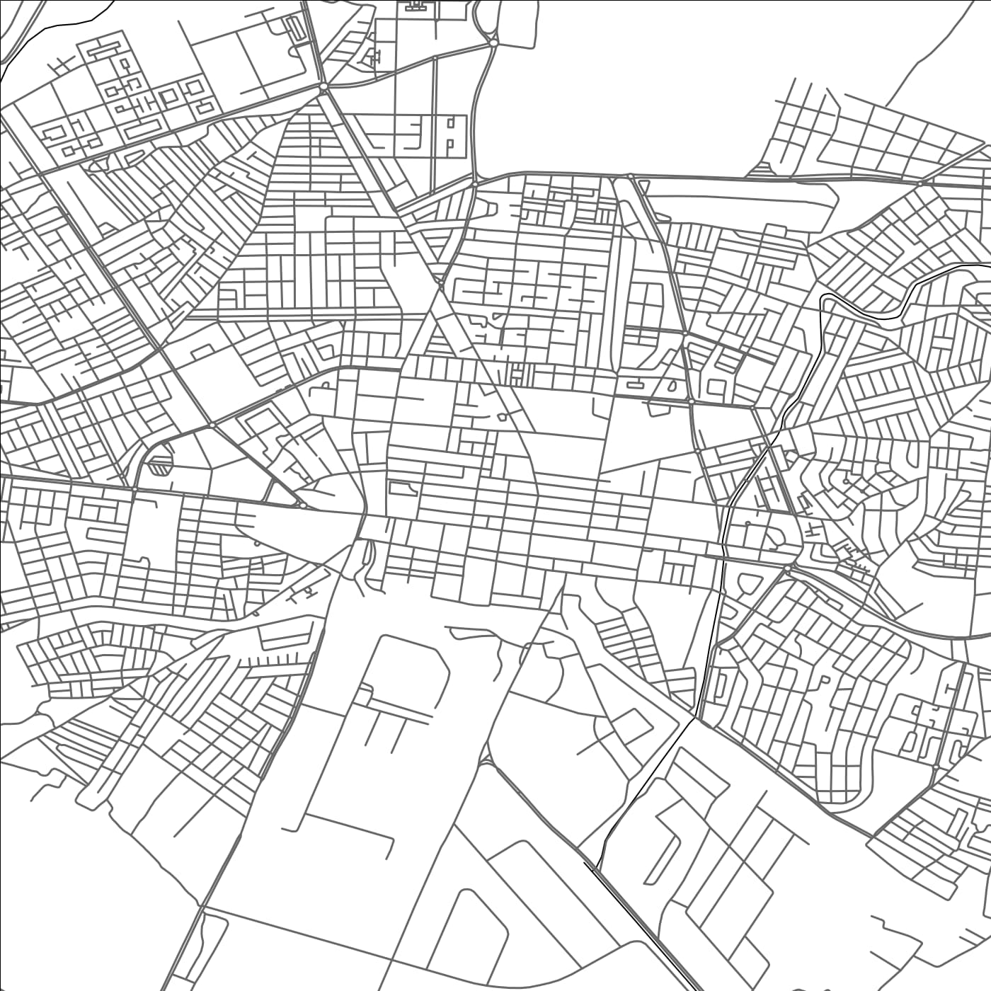 ROAD MAP OF EL EULMA, ALGERIA BY MAPBAKES