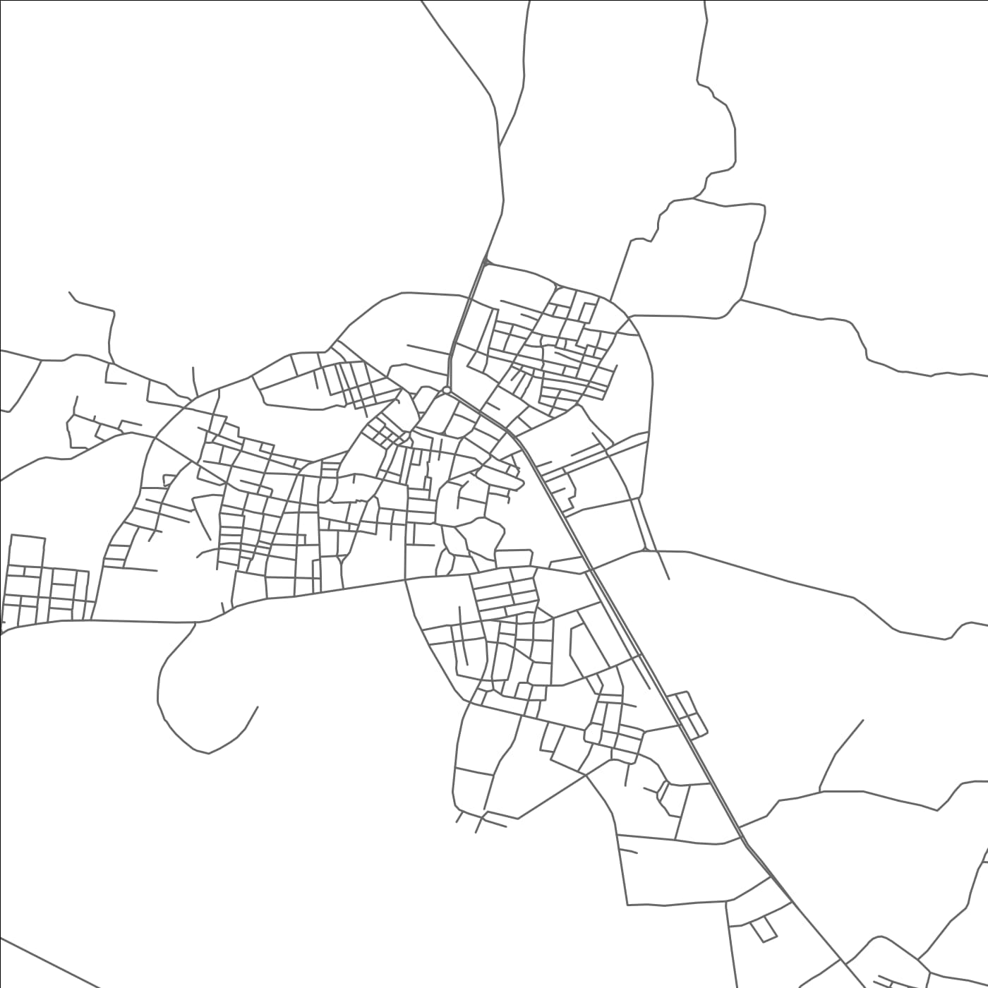 ROAD MAP OF EL HADJIRA, ALGERIA BY MAPBAKES