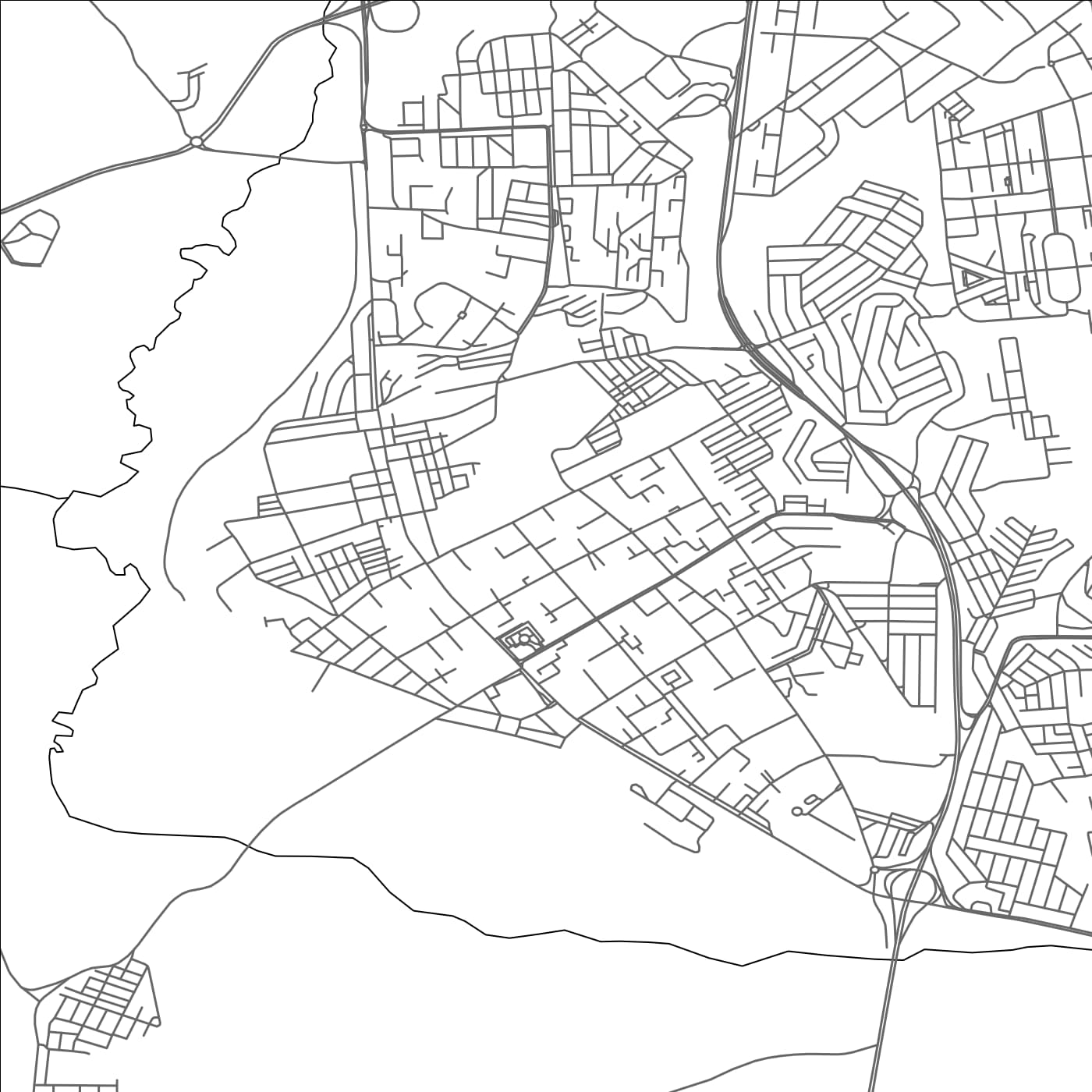 ROAD MAP OF EL KHROUB, ALGERIA BY MAPBAKES