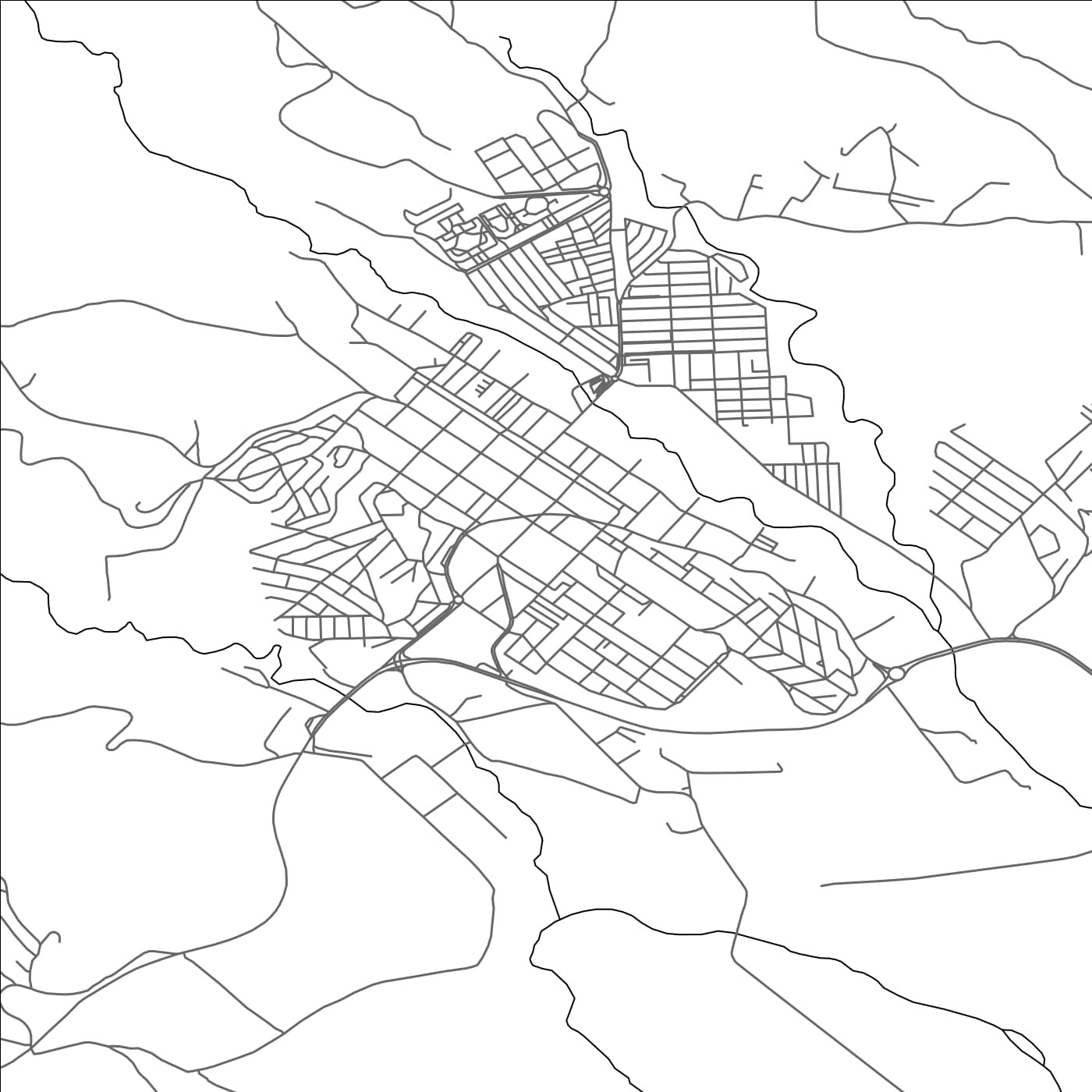 ROAD MAP OF EL KSEUR, ALGERIA BY MAPBAKES