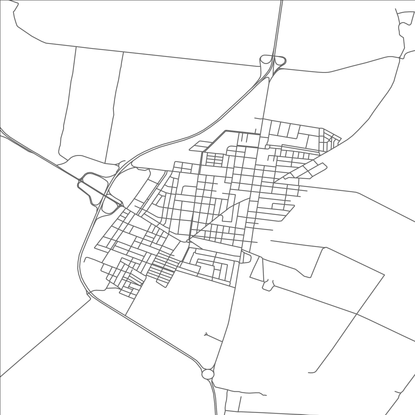 ROAD MAP OF EL MALAH, ALGERIA BY MAPBAKES