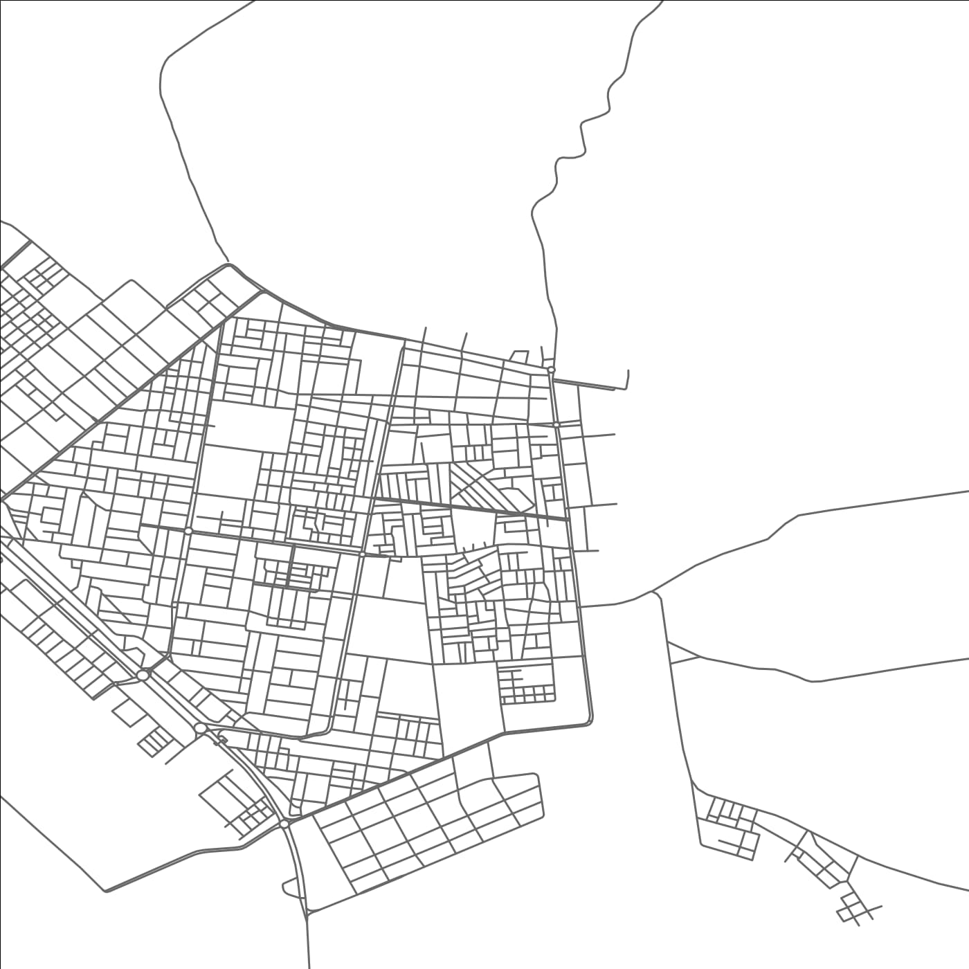 ROAD MAP OF EL MEGHAIER, ALGERIA BY MAPBAKES