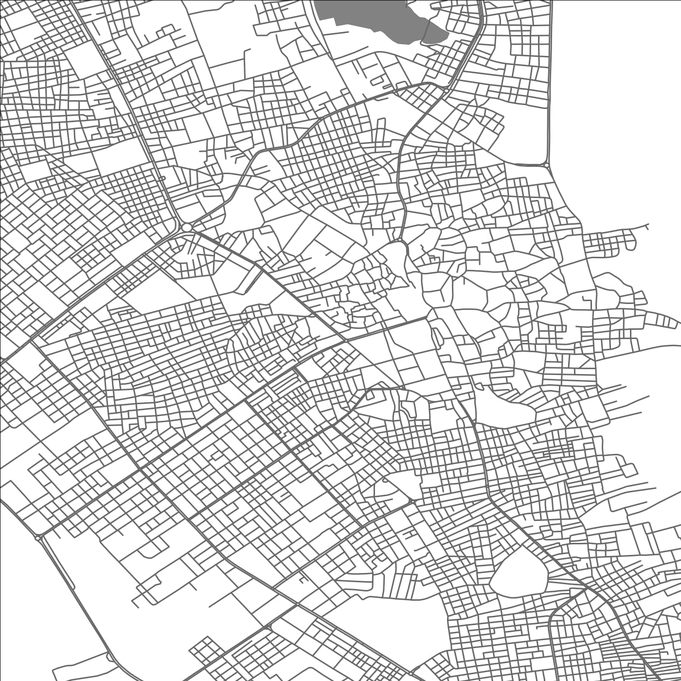 ROAD MAP OF EL OUED, ALGERIA BY MAPBAKES