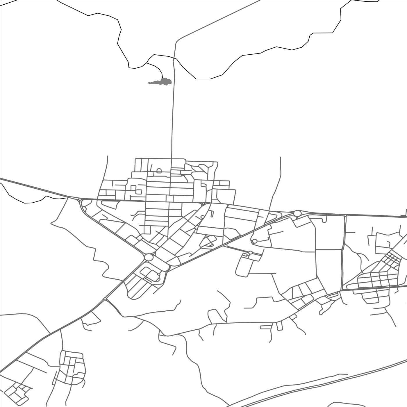 ROAD MAP OF EL TARF, ALGERIA BY MAPBAKES