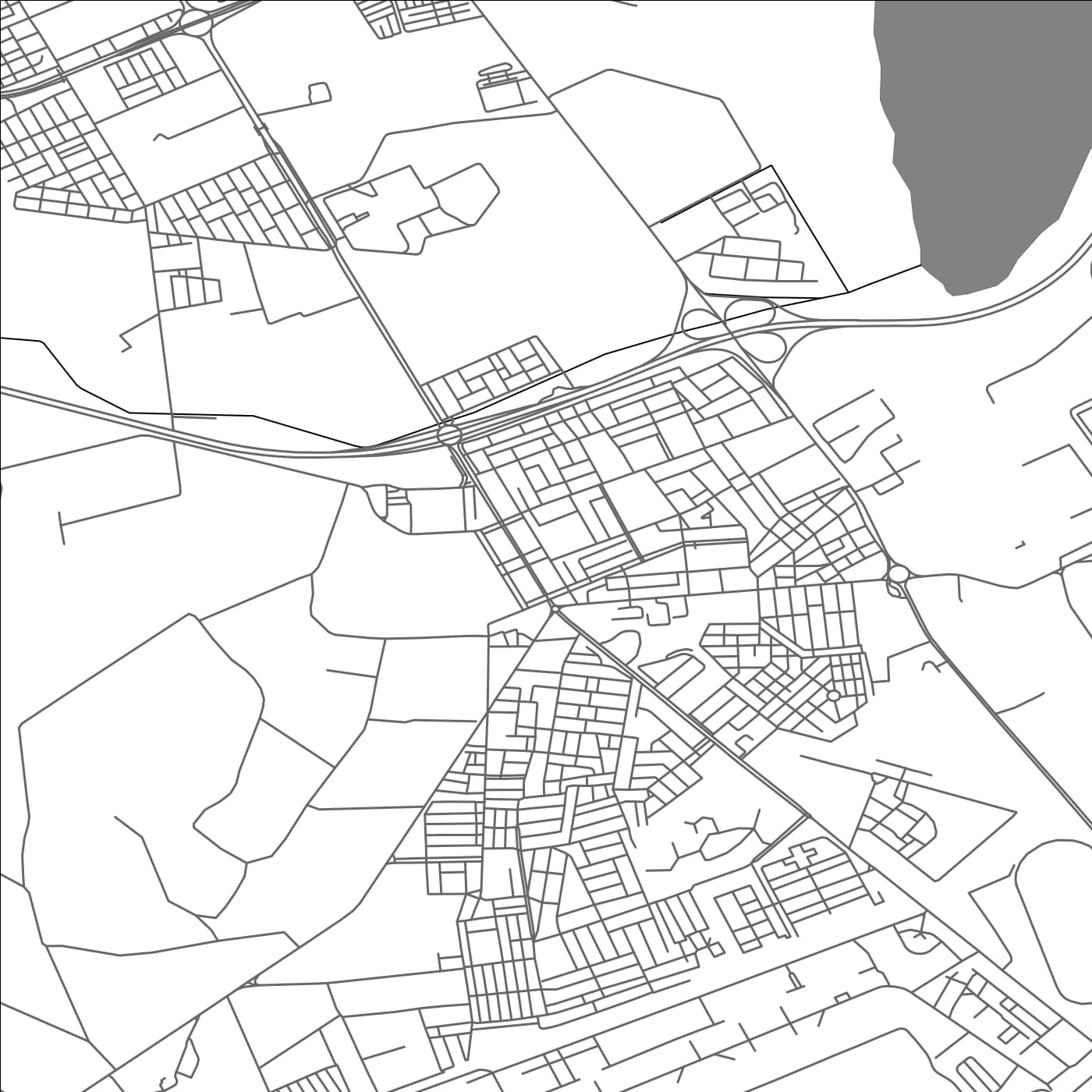 ROAD MAP OF ES SENIA, ALGERIA BY MAPBAKES
