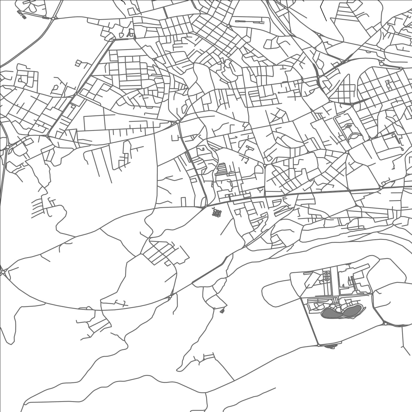 ROAD MAP OF MANSOURAH, ALGERIA BY MAPBAKES