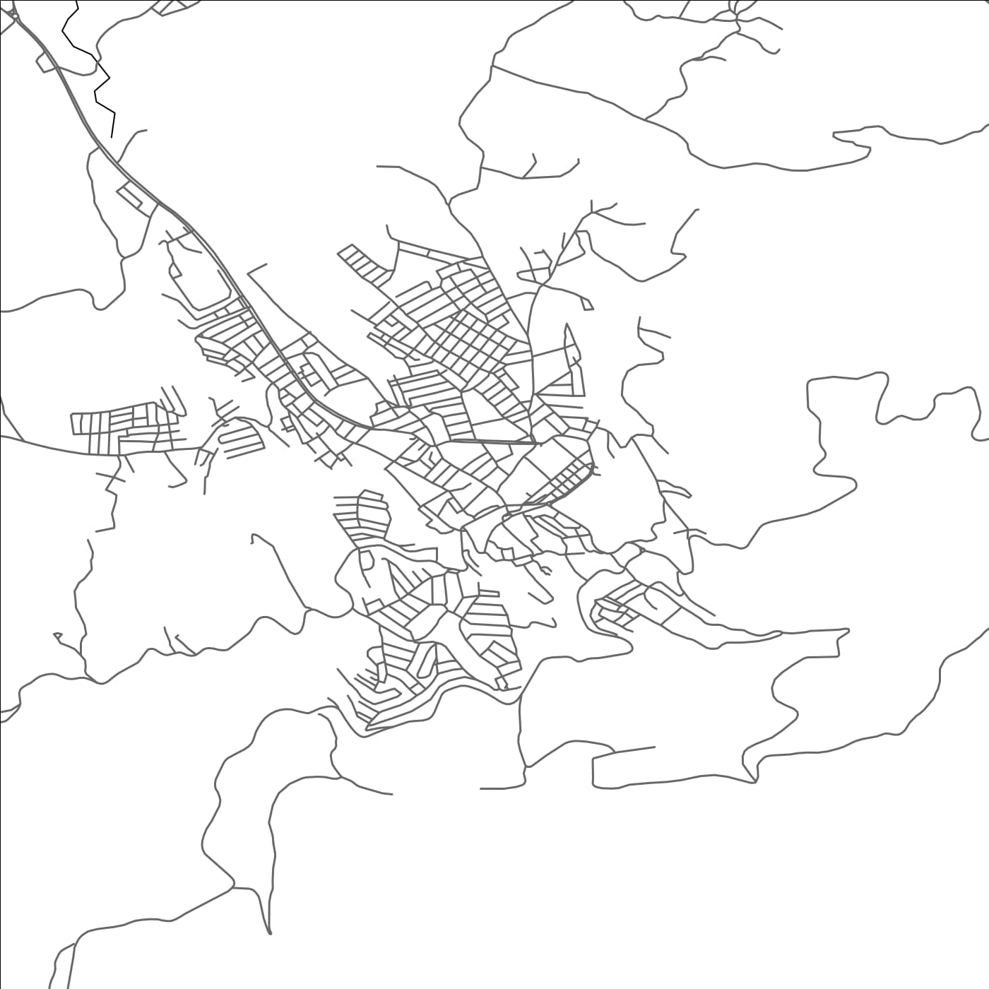 ROAD MAP OF NEDROMA, ALGERIA BY MAPBAKES