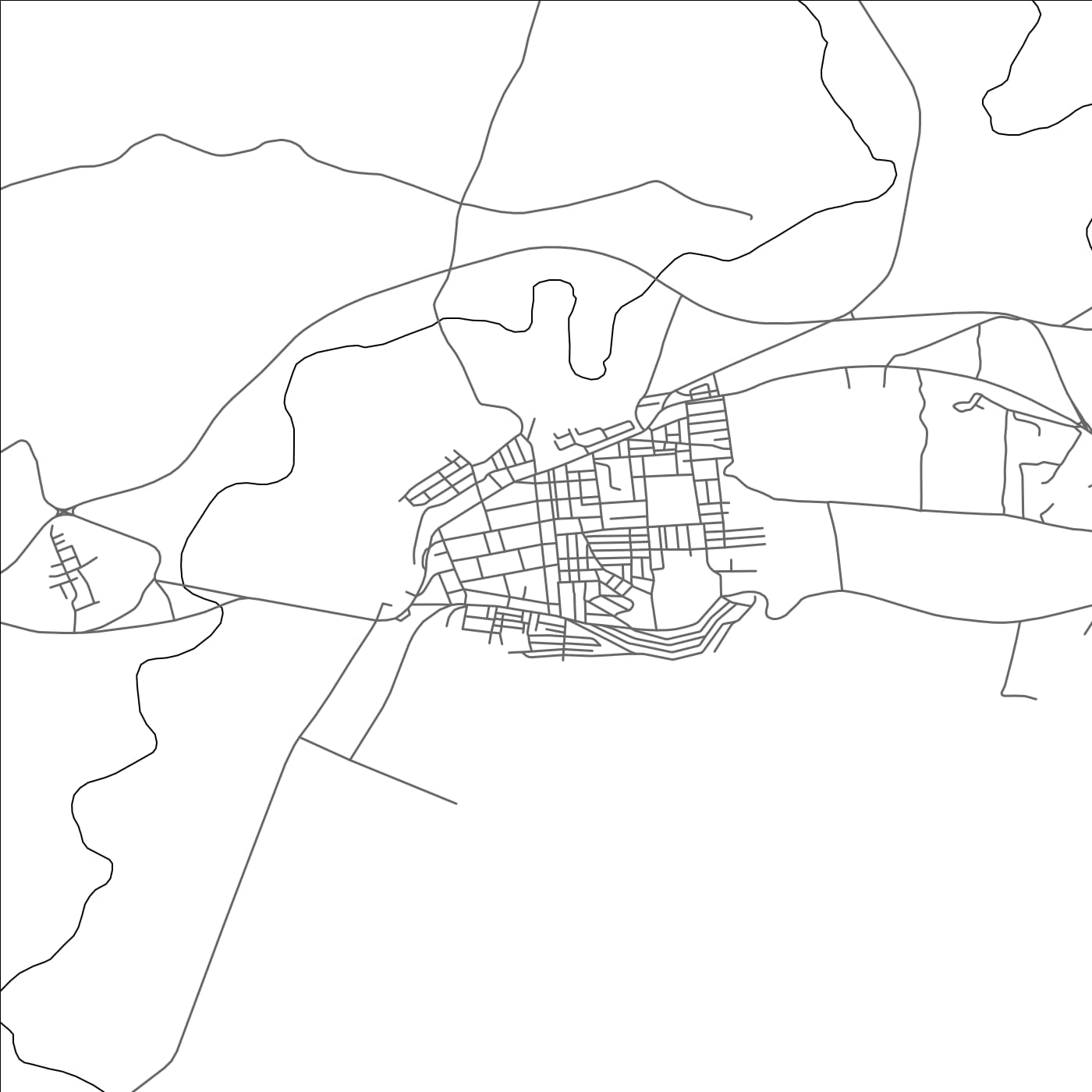 ROAD MAP OF OUED EL ABTAL, ALGERIA BY MAPBAKES