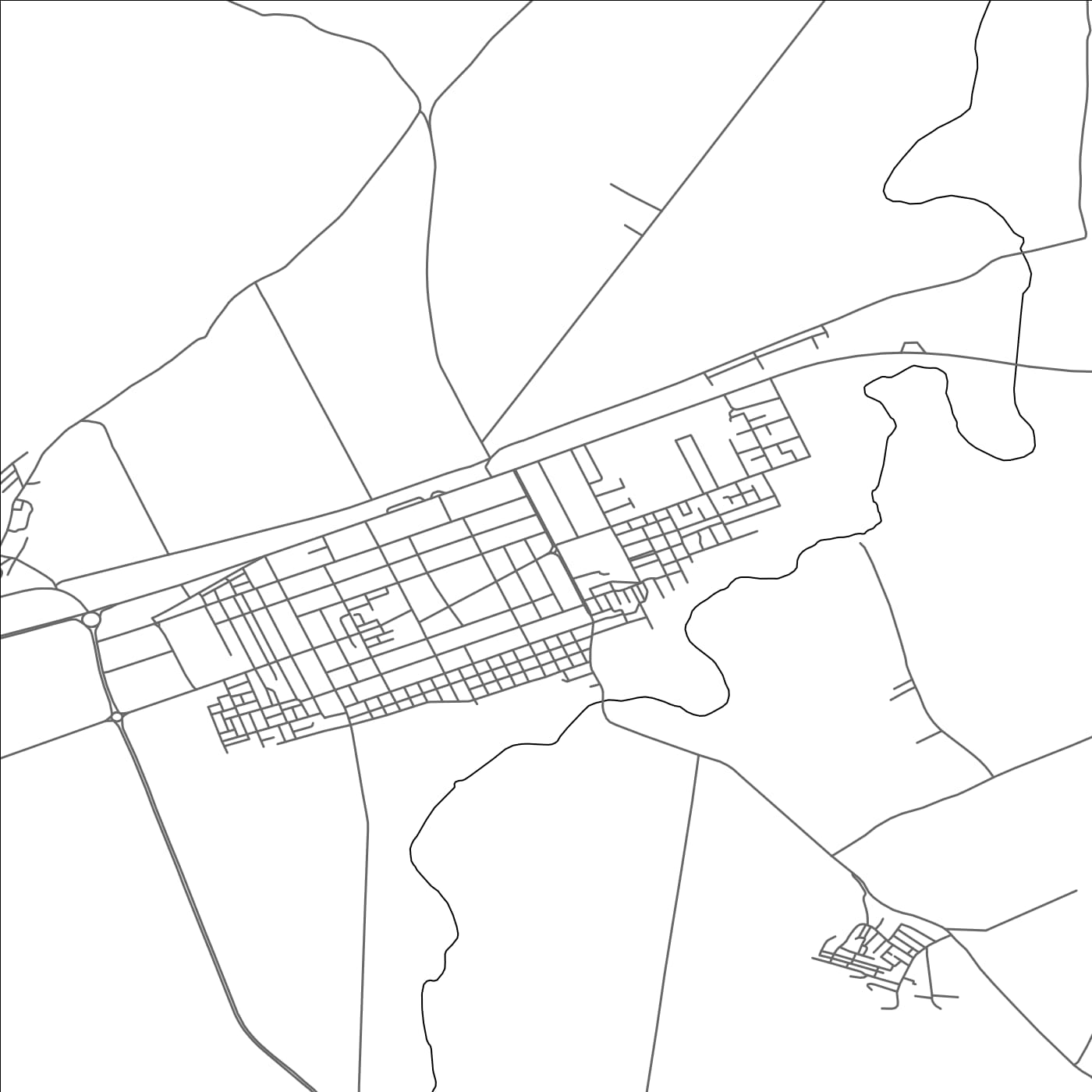 ROAD MAP OF OUED FODDA, ALGERIA BY MAPBAKES