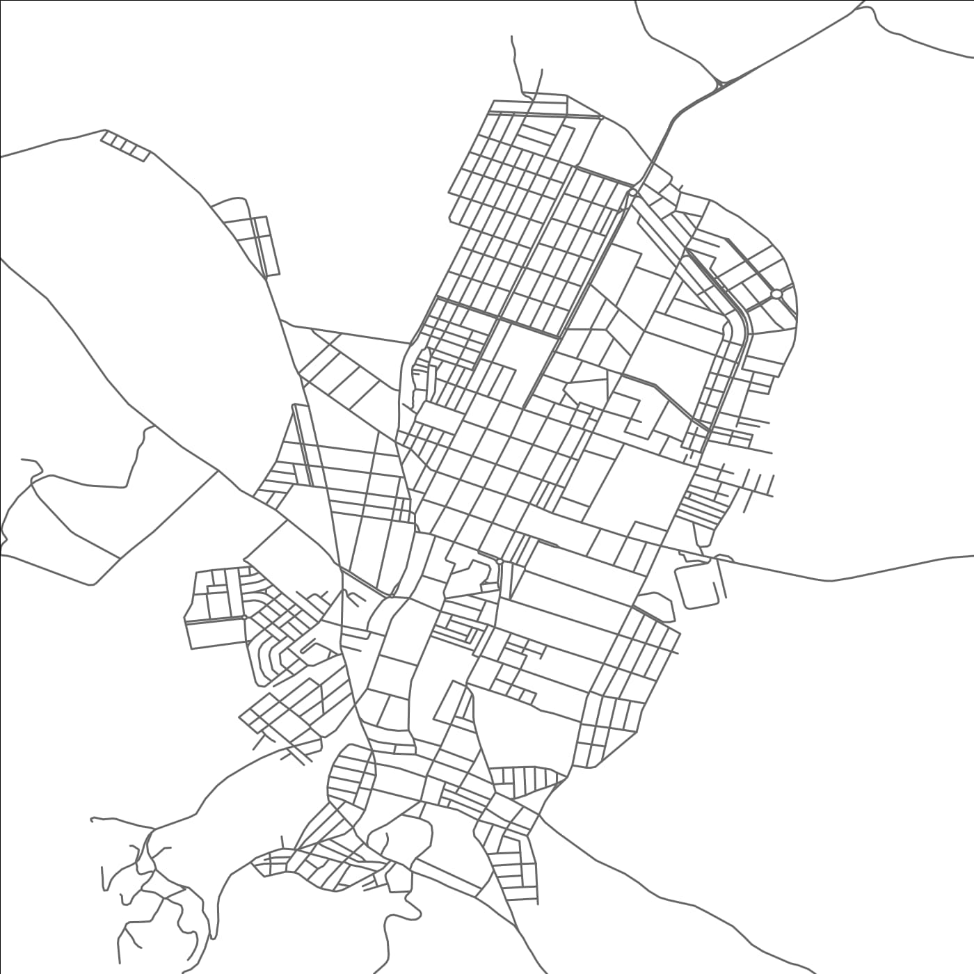 ROAD MAP OF RÂS EL OUED, ALGERIA BY MAPBAKES