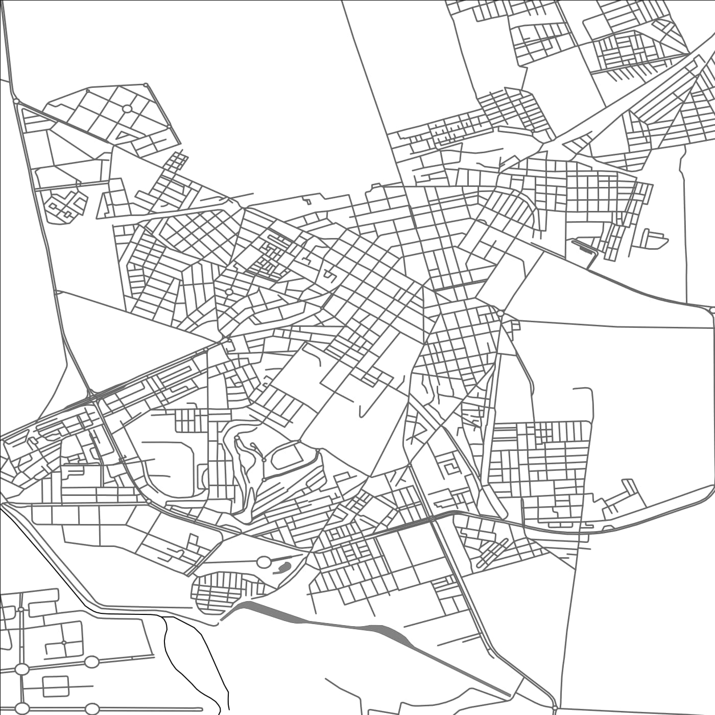 ROAD MAP OF RELIZANE, ALGERIA BY MAPBAKES