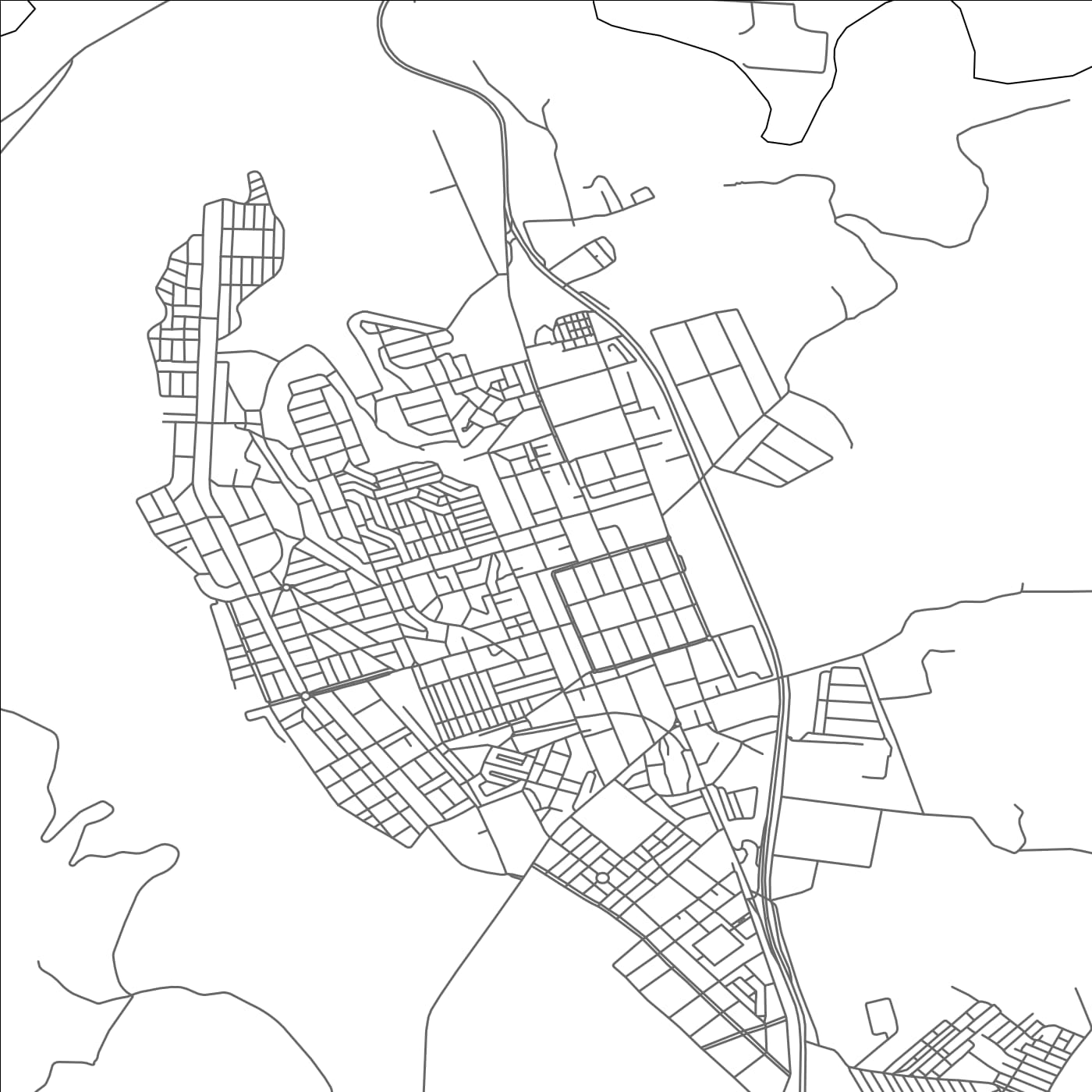 ROAD MAP OF REMCHI, ALGERIA BY MAPBAKES