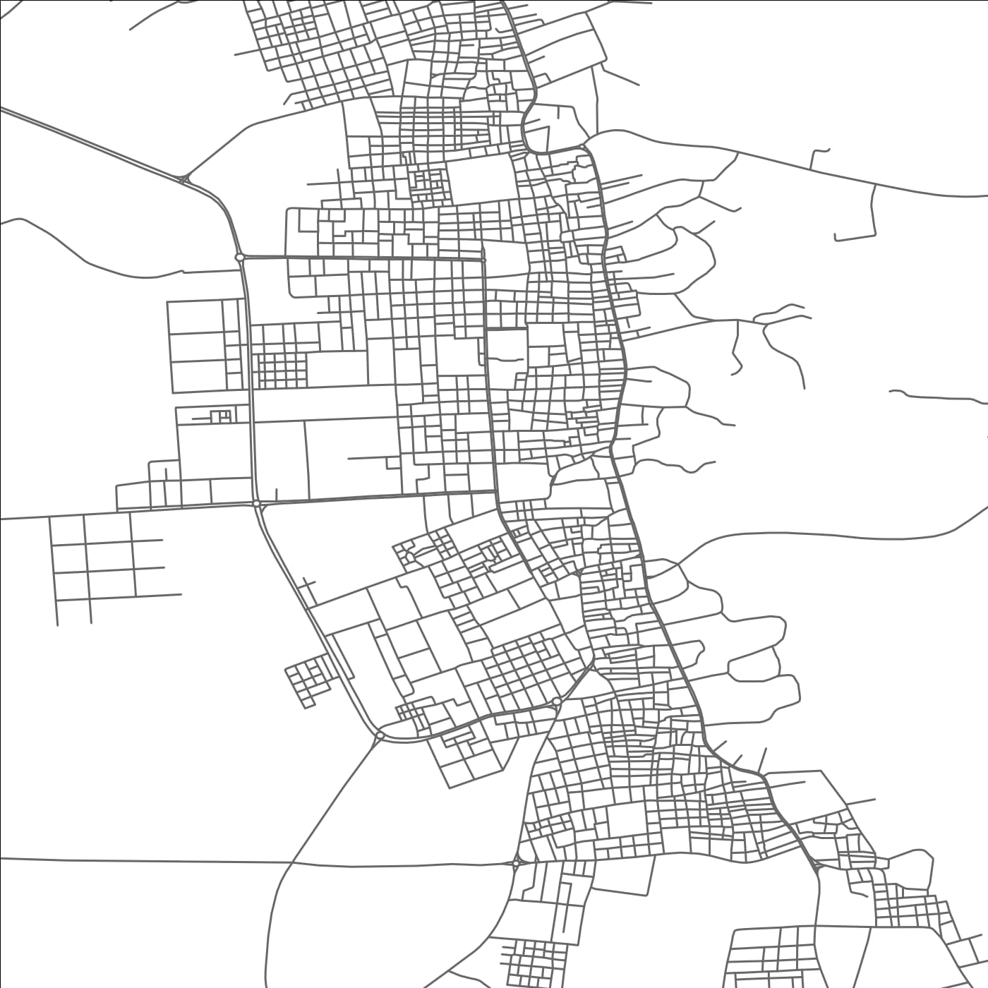 ROAD MAP OF ROBBAH, ALGERIA BY MAPBAKES