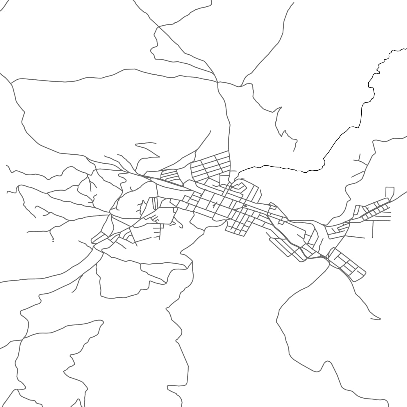 ROAD MAP OF ROUACHED, ALGERIA BY MAPBAKES