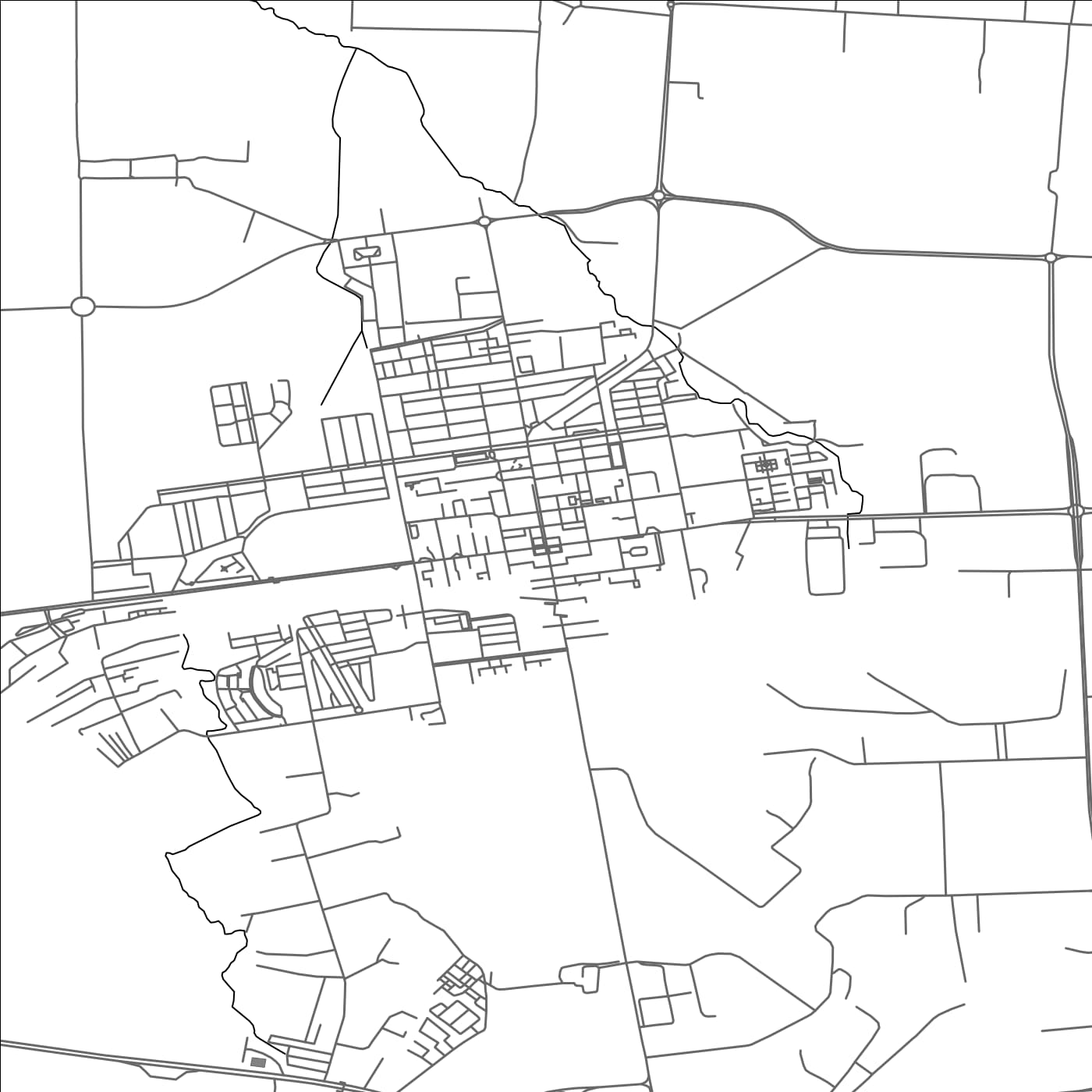 ROAD MAP OF ROUIBA, ALGERIA BY MAPBAKES