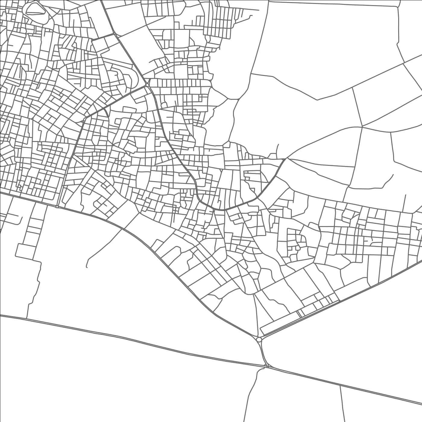 ROAD MAP OF ROUISSAT, ALGERIA BY MAPBAKES