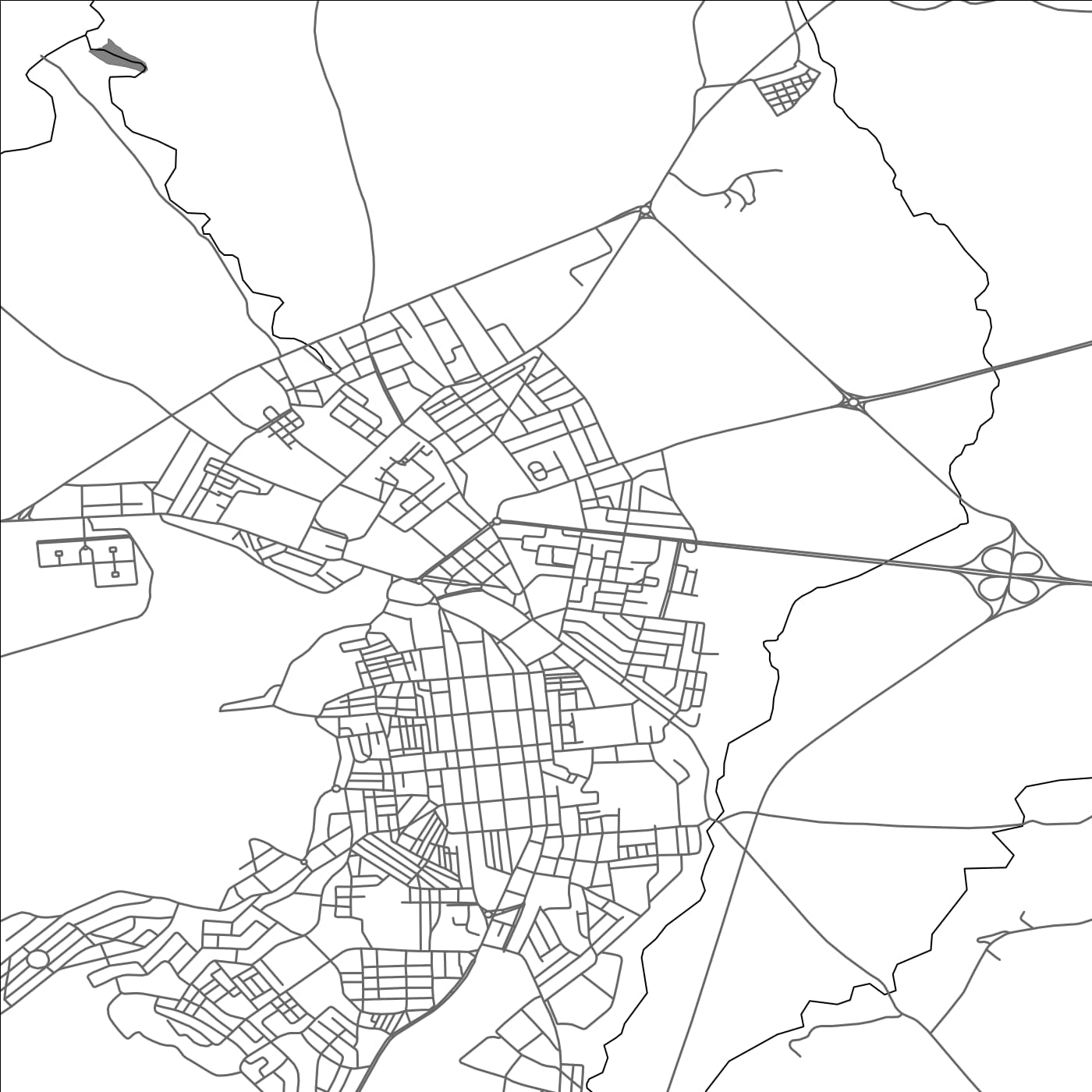 ROAD MAP OF SEDRATA, ALGERIA BY MAPBAKES