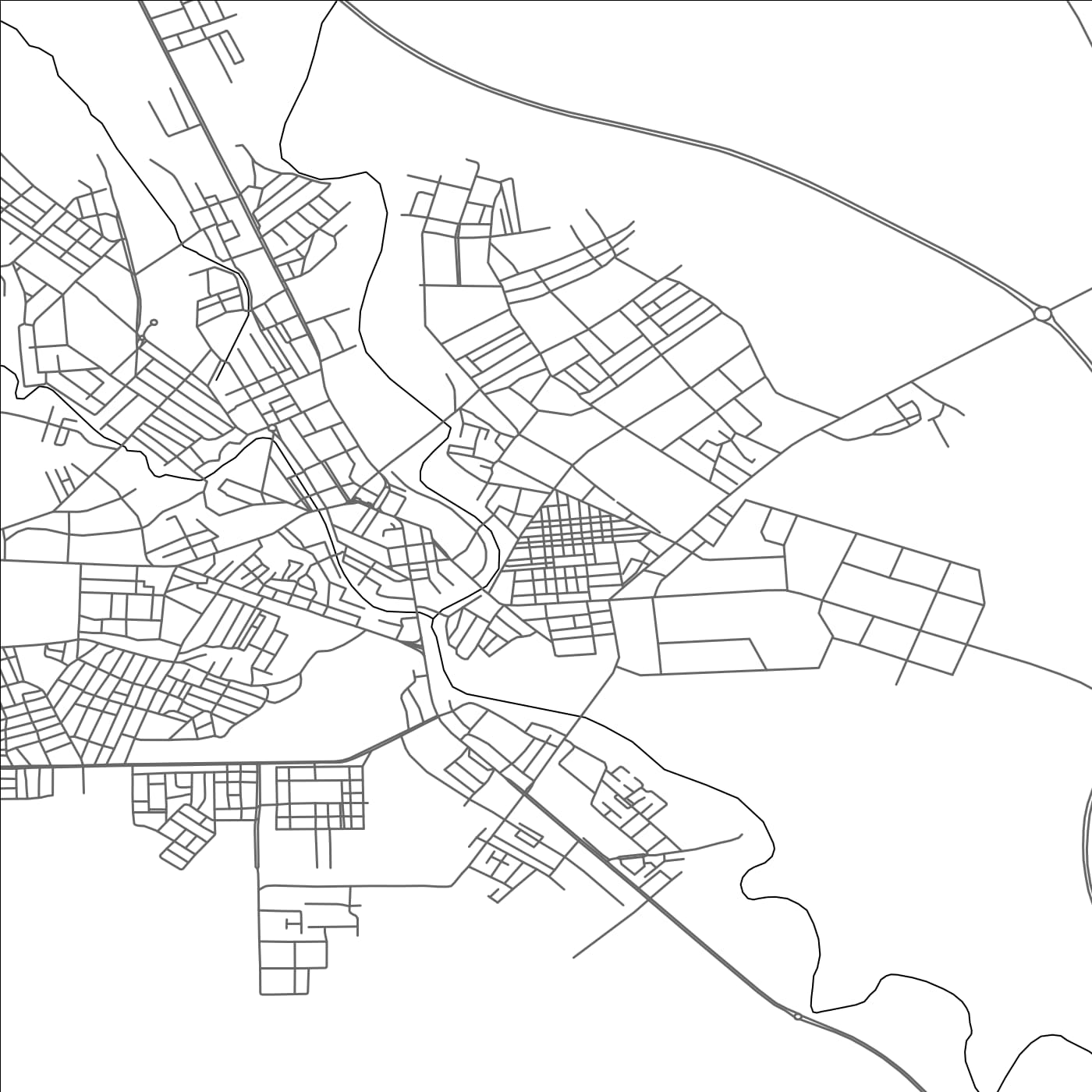 ROAD MAP OF SIDI AÏSSA, ALGERIA BY MAPBAKES
