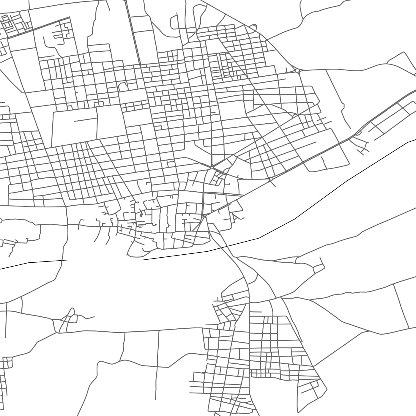 ROAD MAP OF SIDI KHALED, ALGERIA BY MAPBAKES