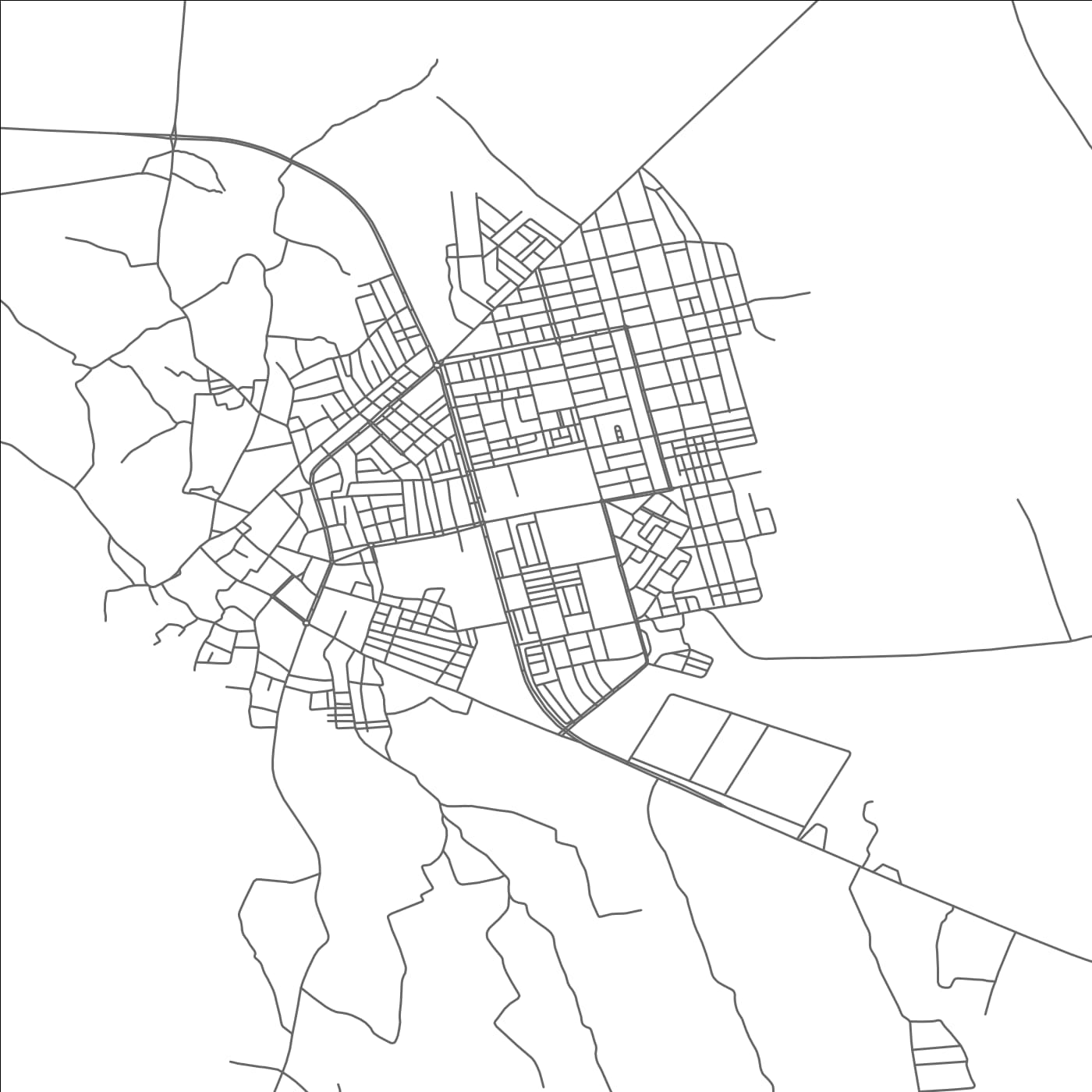 ROAD MAP OF SIDI OKBA, ALGERIA BY MAPBAKES