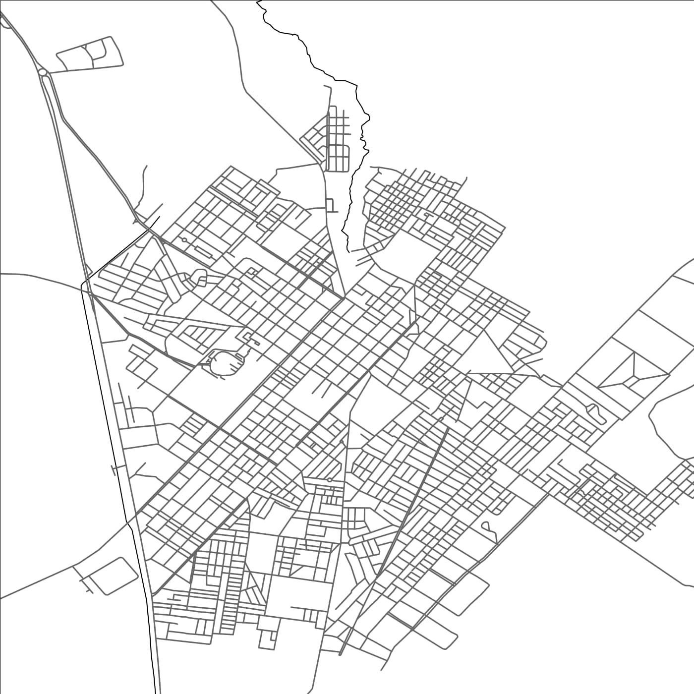 ROAD MAP OF SOUGUEUR, ALGERIA BY MAPBAKES